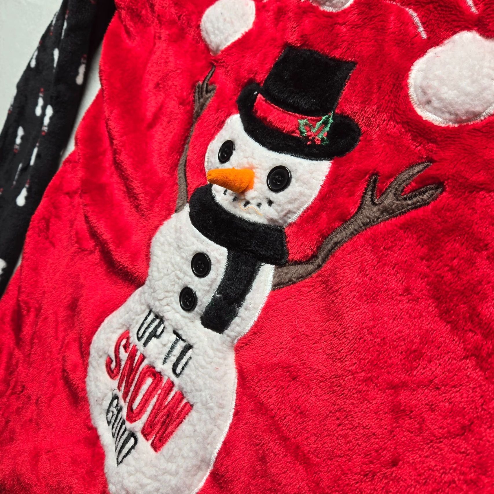 Vintage VINTAGE Secret Treasures Pajama Top Shirt Womens L Red Snowman Fleece Christmas Winter Warm Soft Large Size L / US 10 / IT 46 - 2 Thumbnail