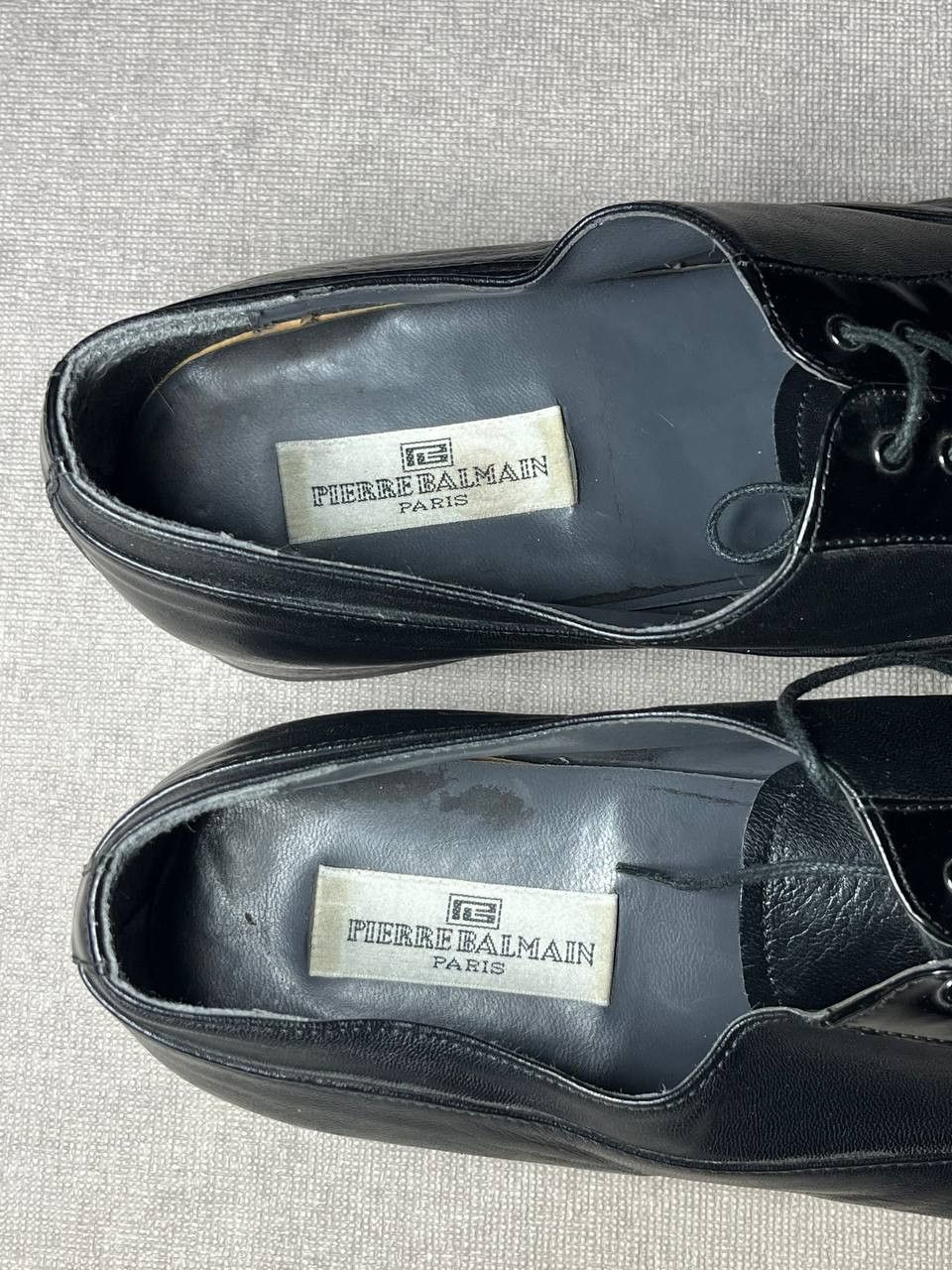 Pierre Balmain Vintage Pierre Balmain Men`s Black Oxford Shoes Size 44 Size US 10.5 / EU 43-44 - 13 Thumbnail