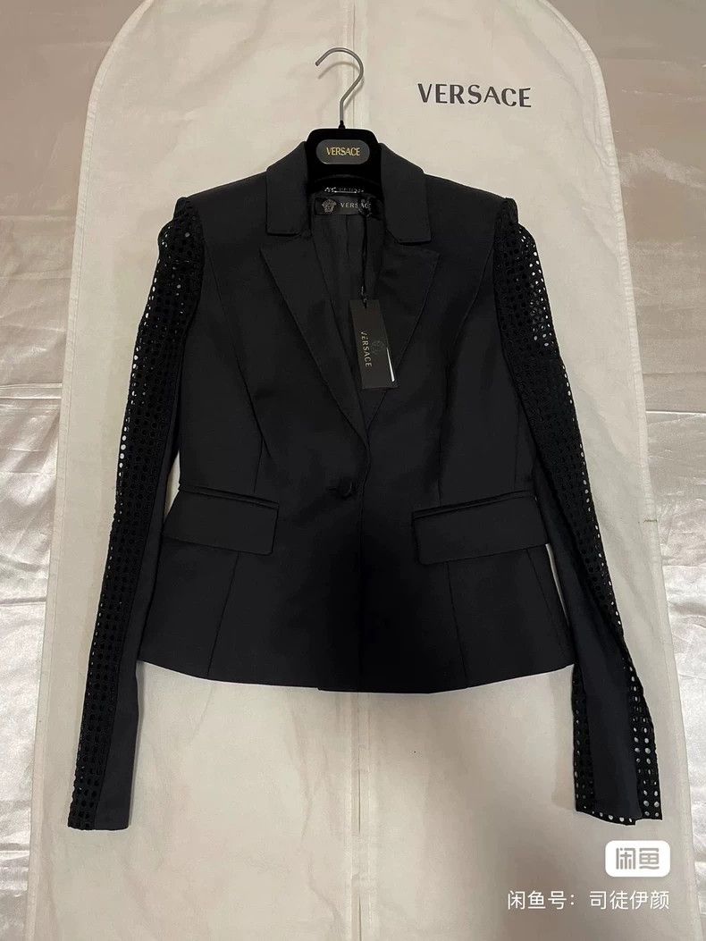Versace Versace Classic blazer mesh sleeve design Size S / US 4 / IT 40 - 1 Thumbnail