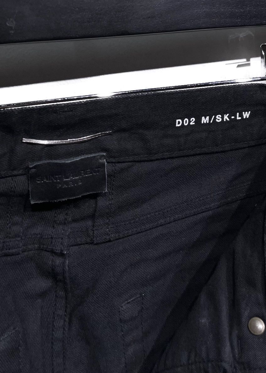 Saint Laurent Paris Saint Laurent D02 Black Destroyed Skinny Jeans Size US 28 / EU 44 - 7 Thumbnail