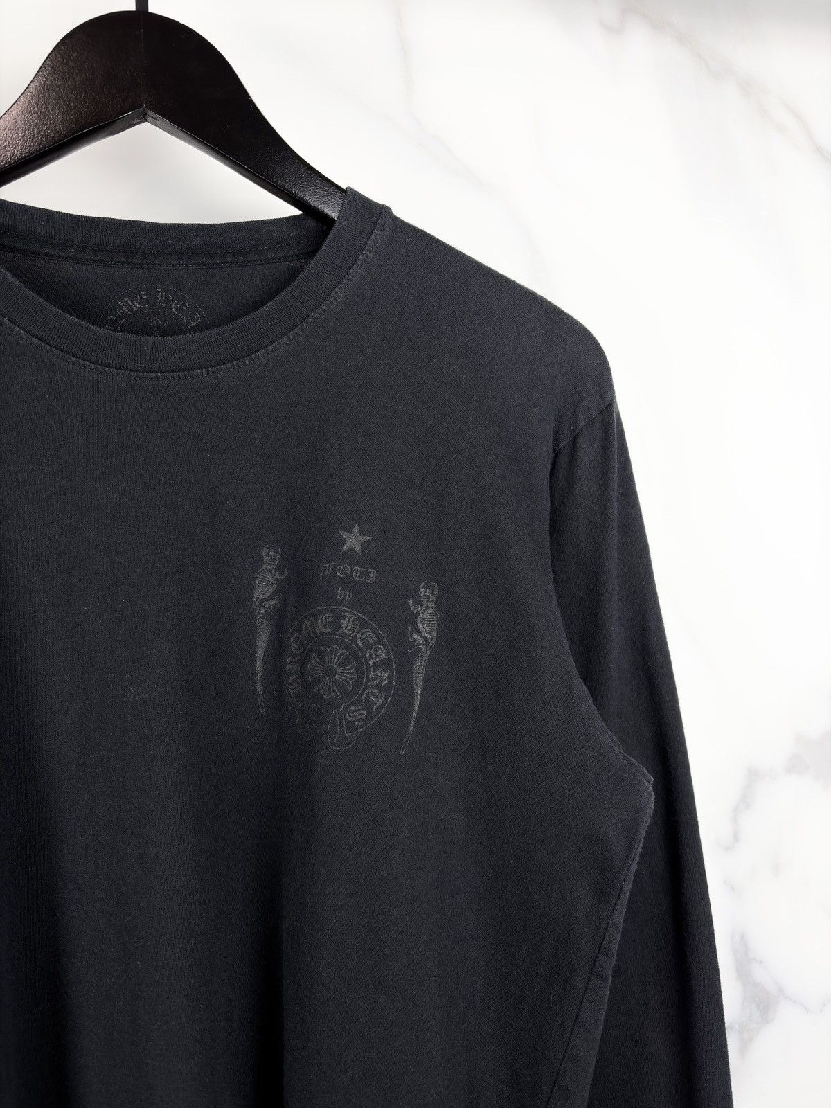 Chrome Hearts Chrome Hearts Foti Jarvis Skull Skeleton Longsleeve Tshirt Size US M / EU 48-50 / 2 - 4 Thumbnail