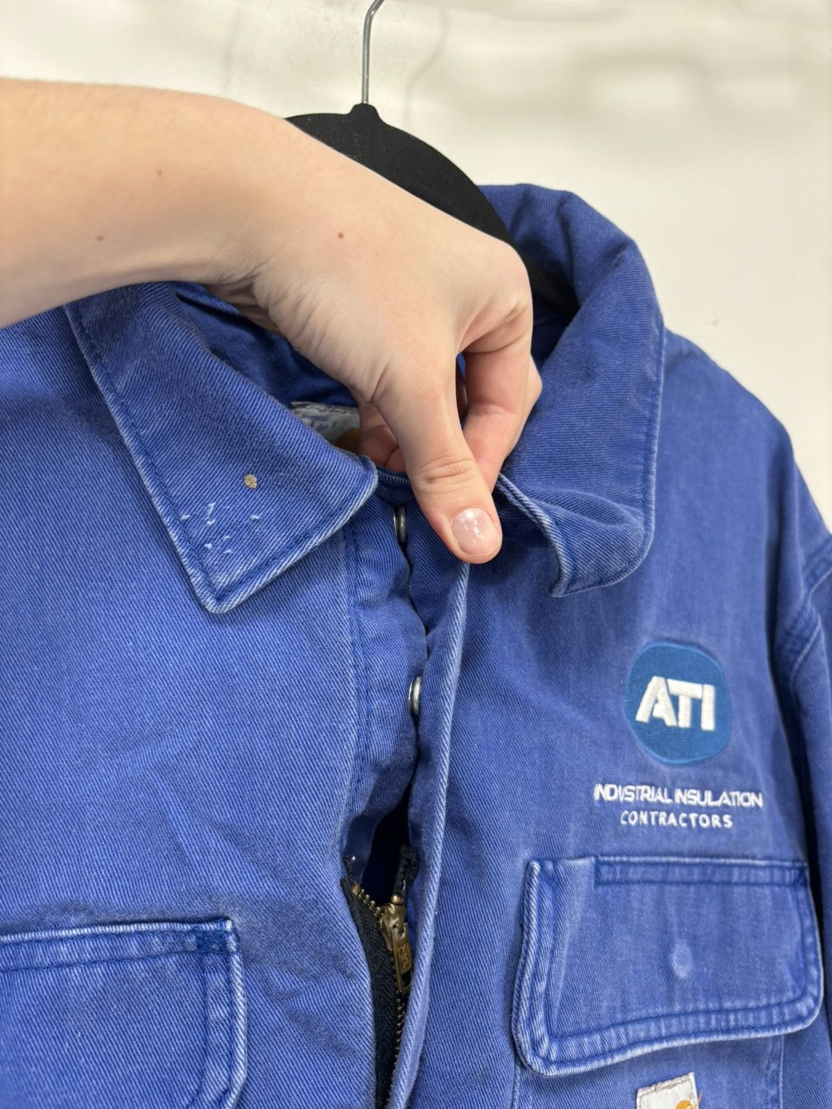 Carhartt Vintage Carhartt Flame Resistant Blue Boxy Cropped Jacket Size US L / EU 52-54 / 3 - 15 Thumbnail