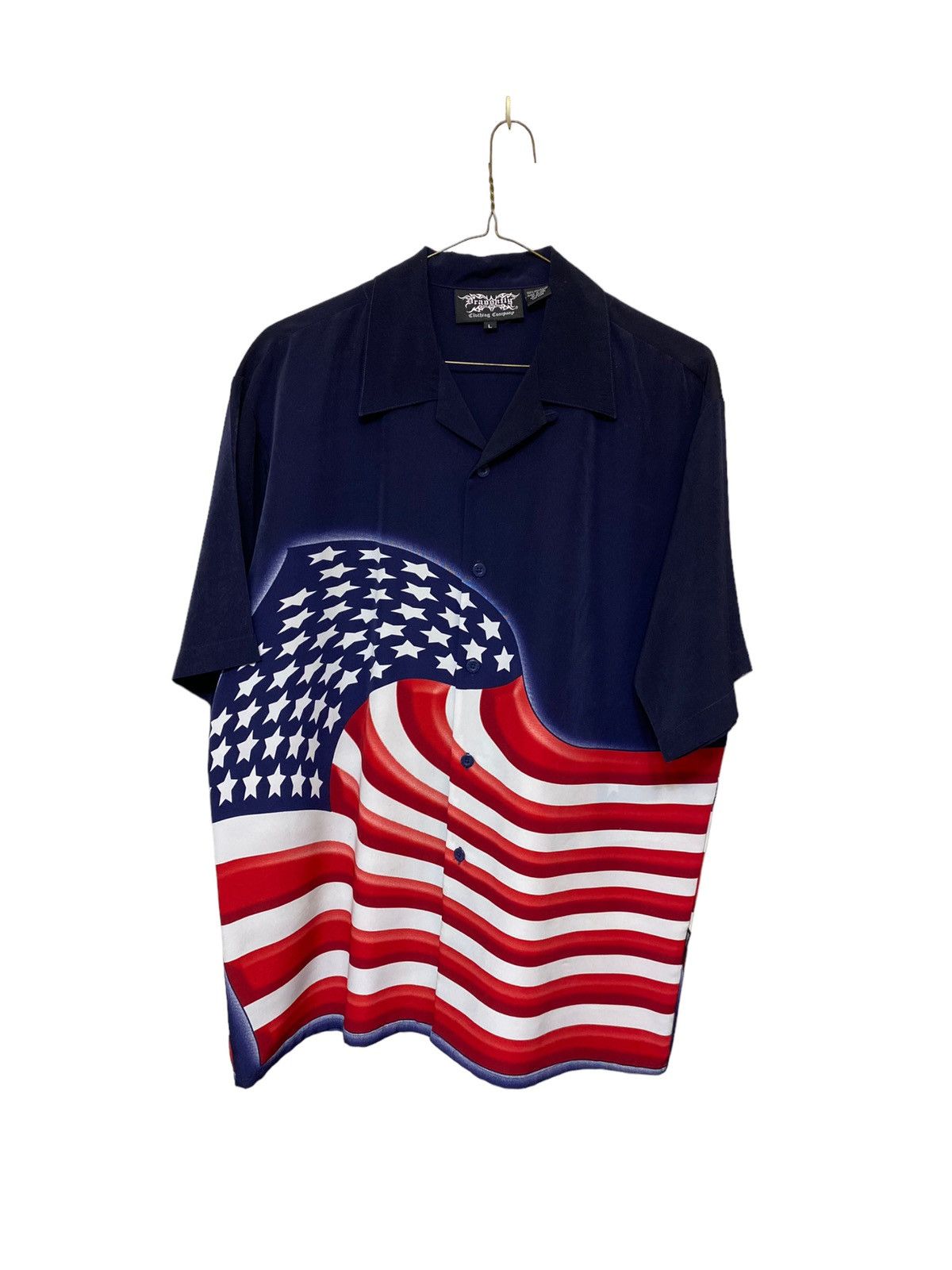 Dragonfly Vintage Dragonfly USA Flag Button Shirt Size US L / EU 52-54 / 3 - 1 Thumbnail
