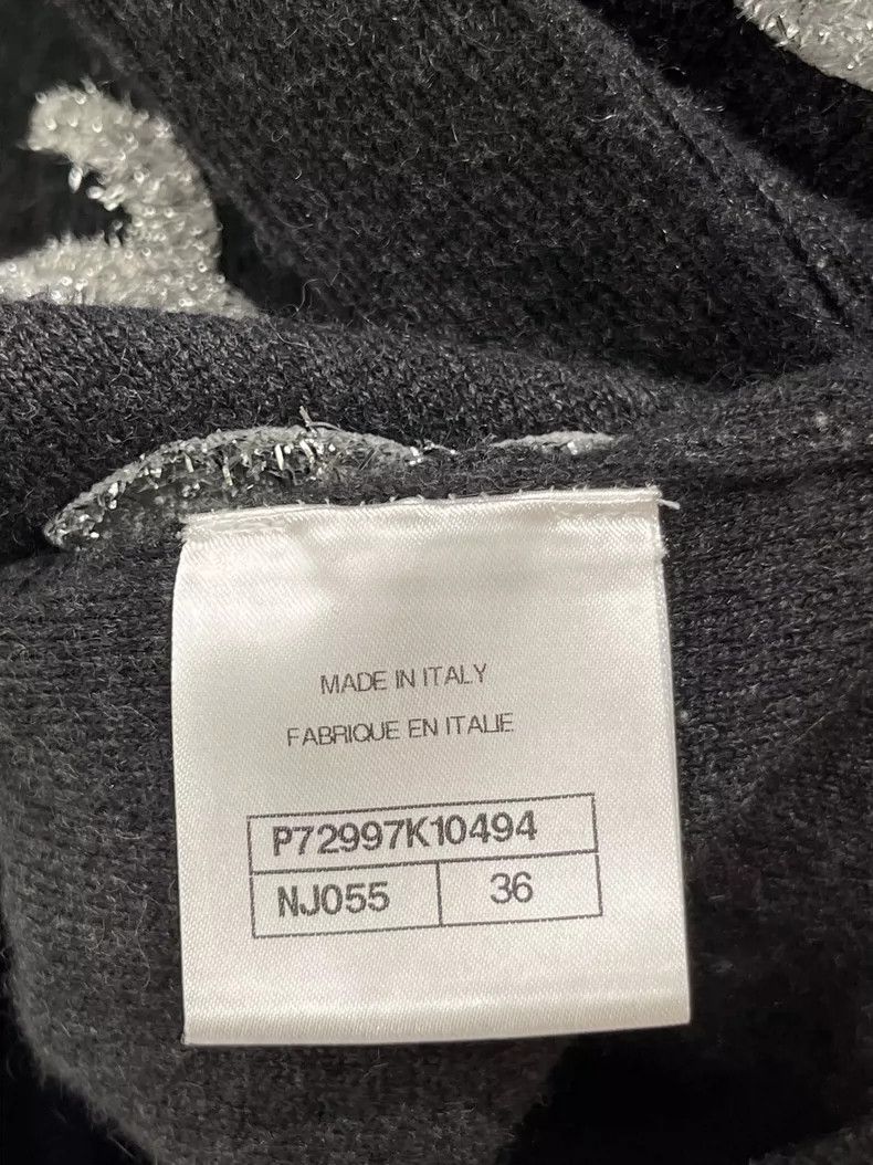 Chanel Chanel Black and gray full logo silver silk cardigan coat Size XS / US 0-2 / IT 36-38 - 5 Thumbnail