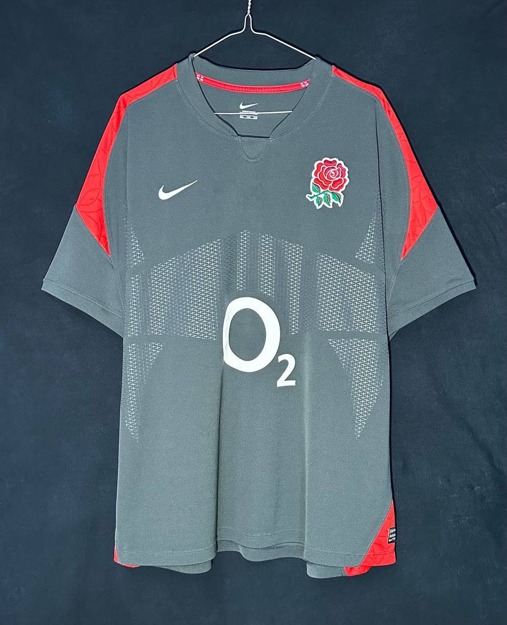 Nike ENGLAND RUGBY UNION away shirt jersey NIKE 2010/2011 RedRose Size US XXL / EU 58 / 5 - 1 Thumbnail