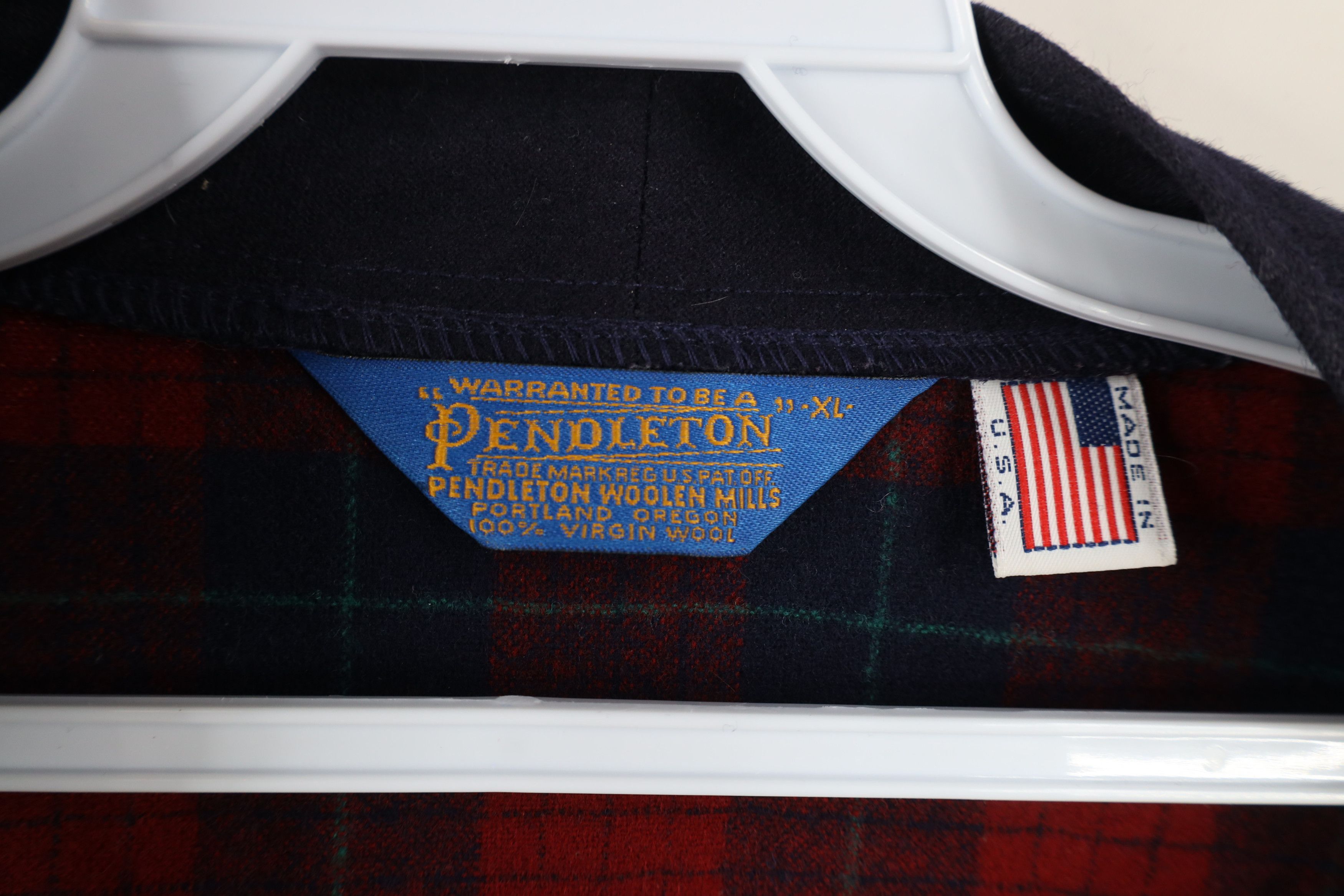 Pendleton × Vintage Vintage 70s Pendleton Virgin Knit Cardigan Sweater Plaid USA Size US XL / EU 56 / 4 - 7 Thumbnail