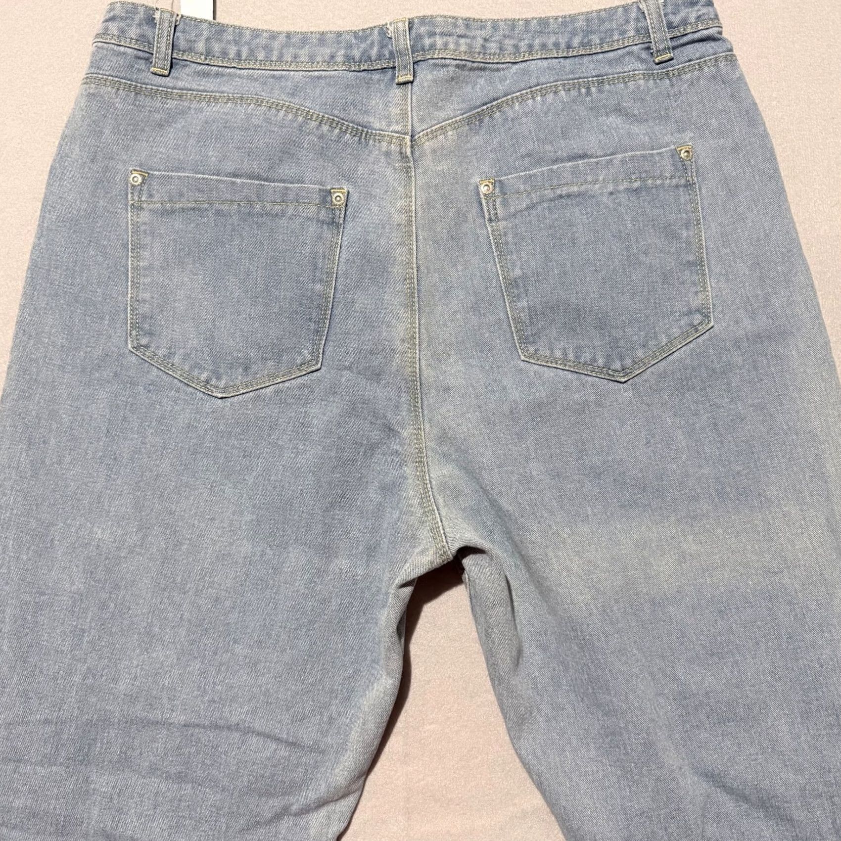 Boohoo Boohoo Blue Skinny Jeans Women's Medium Wash Denim Distressed Slim Fit - 14 Jeans Women Blue Distressed Slim Fit Size 32" / US 10 / IT 46 - 4 Thumbnail