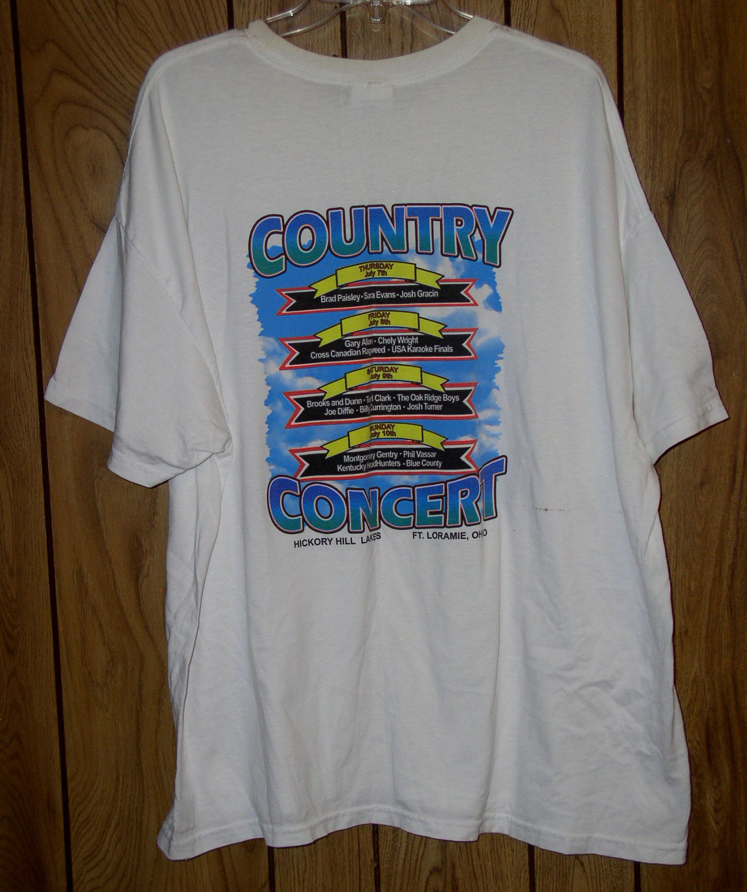 Hanes Brad Paisley Concert Shirt 2005 Country Concert Fort Loramie Size US XXL / EU 58 / 5 - 2 Thumbnail
