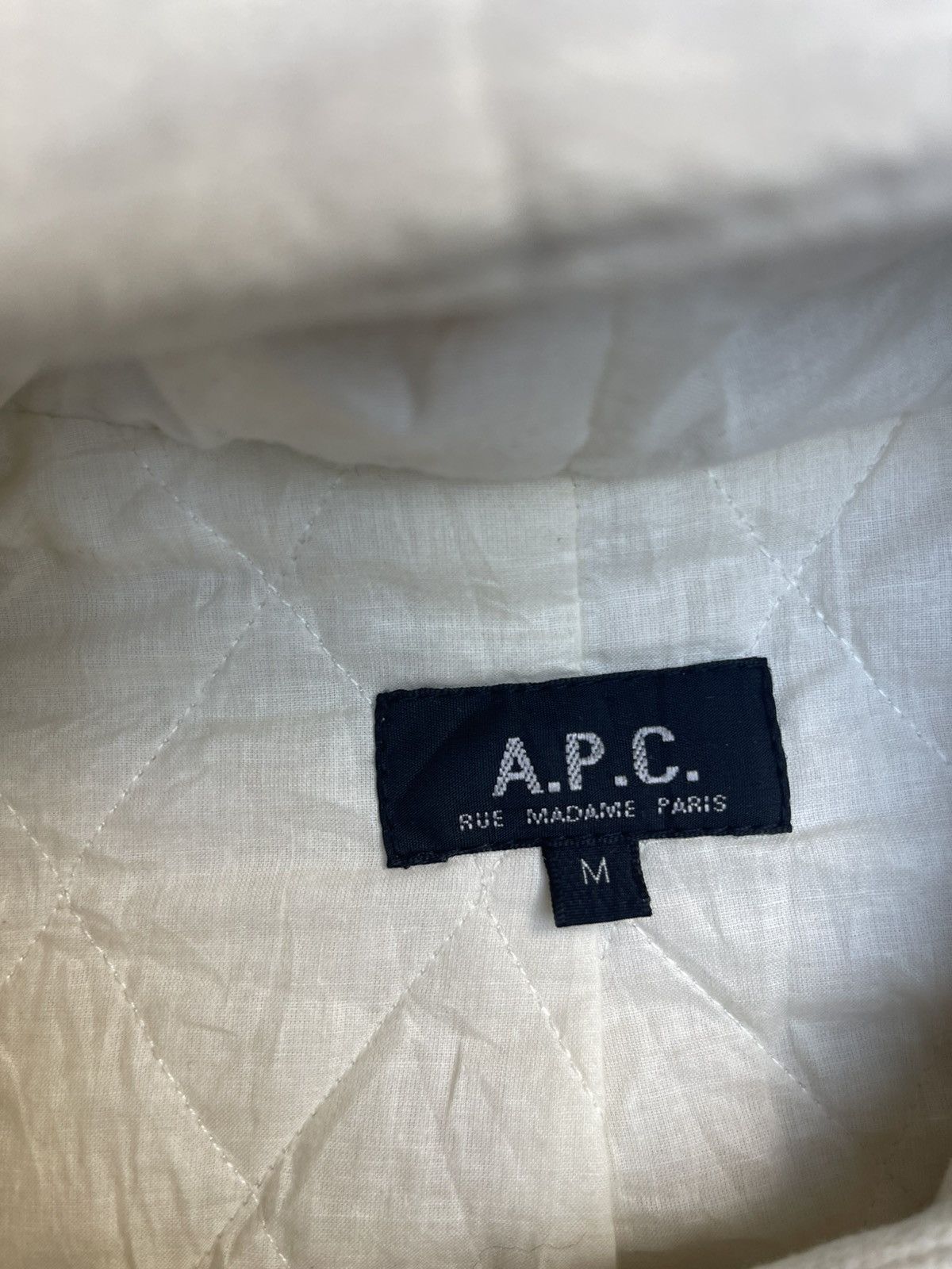 A.P.C. A.P.C. Off-White Hooded Jacket - Minimalist Quilted Lining Size US M / EU 48-50 / 2 - 5 Thumbnail