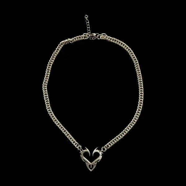 Jewelry Chain Necklace Punk Gothic Chrome Rock Venom Size ONE SIZE - 1 Thumbnail
