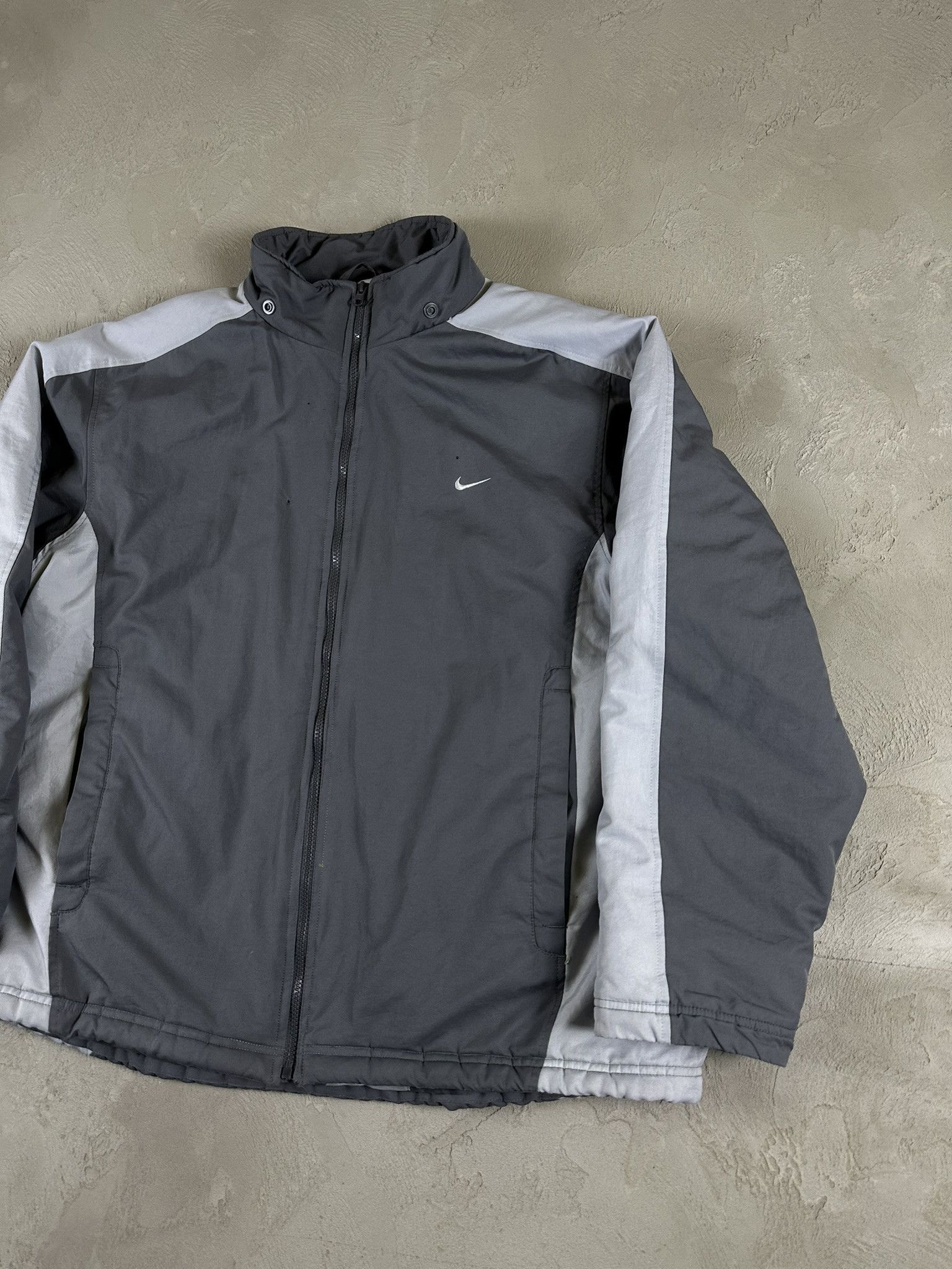 Nike × Vintage Vintage Y2k Nike Big Swoosh Logo Nylon Tracksuit Jacket Size US XL / EU 56 / 4 - 10 Thumbnail