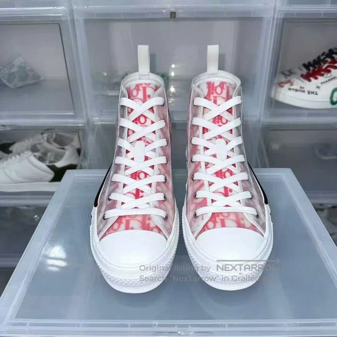 Dior dior b23 full print white and red sneakers. Size US 10.5 / EU 43-44 - 4 Thumbnail