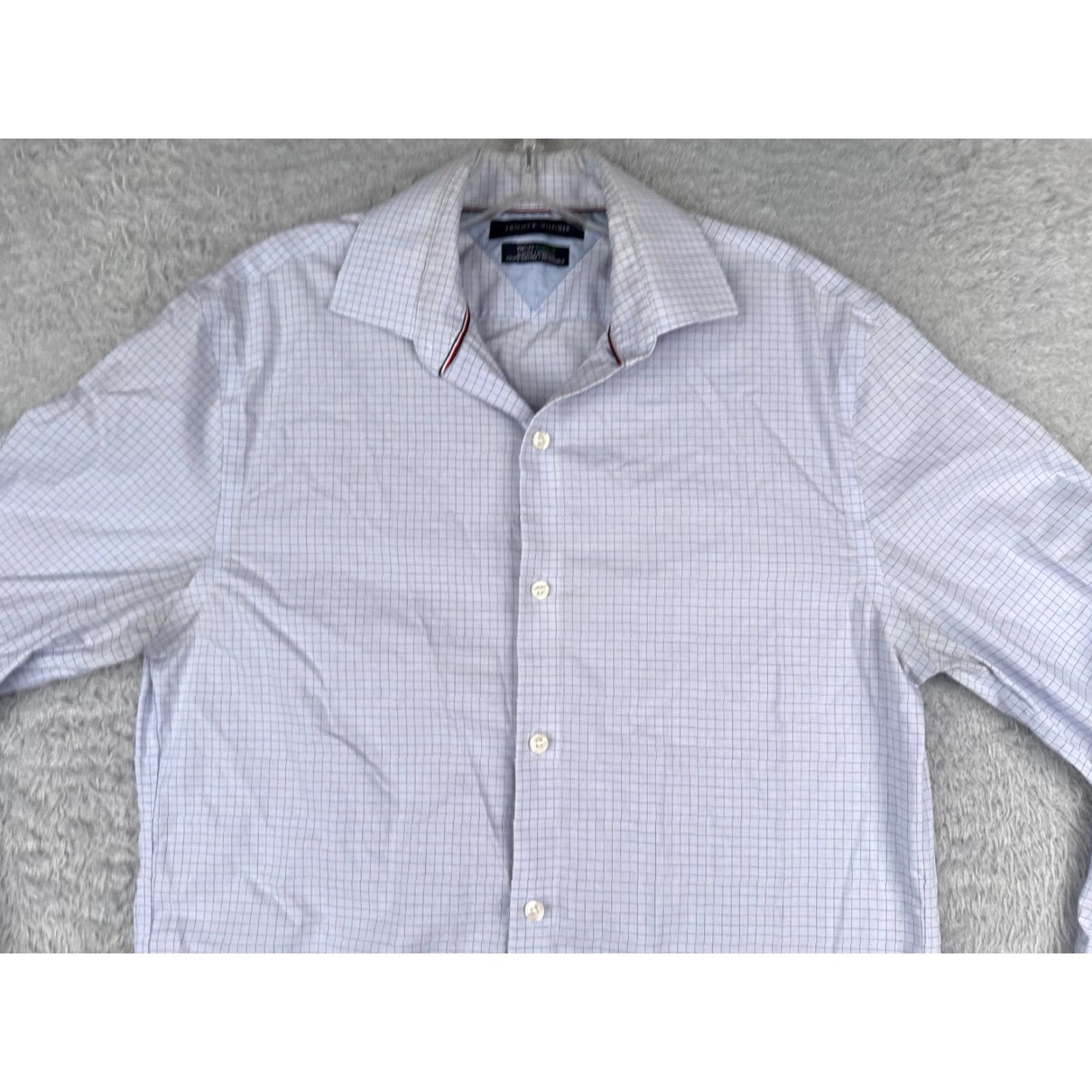 Tommy Hilfiger Tommy Hilfiger Shirt Men 15 Blue Plaid Long Sleeve Slim Fit Button-Up Casual Size US M / EU 48-50 / 2 - 4 Thumbnail