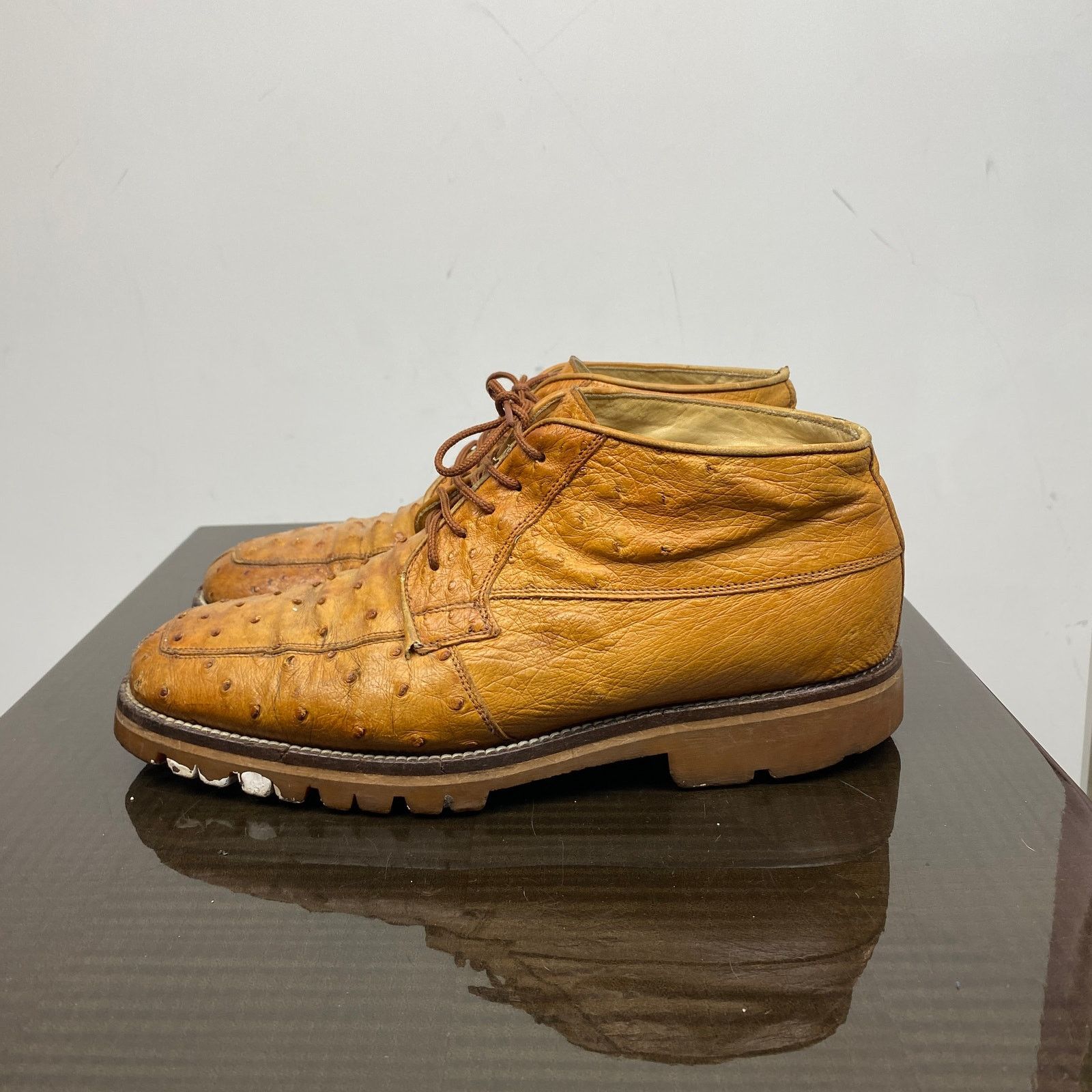 Belvedere Belvedere Ostrich Leather Lace Up Ankle Boots Men's 9 Size US 9 / EU 42 - 5 Thumbnail