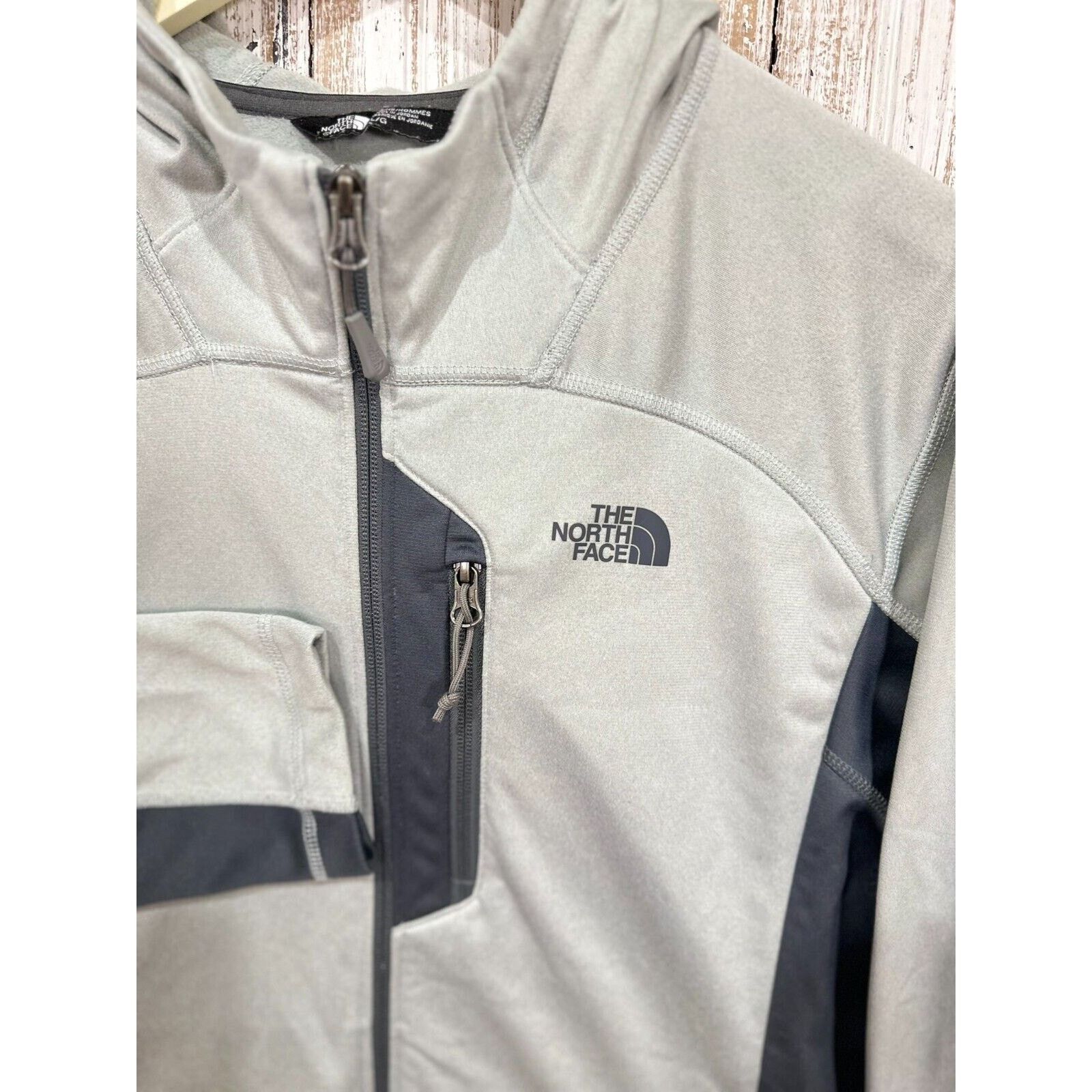 The North Face Mens North Face Gray Full Zip Hooded Jacket SZ Lg Sweatshirt Size US L / EU 52-54 / 3 - 4 Thumbnail