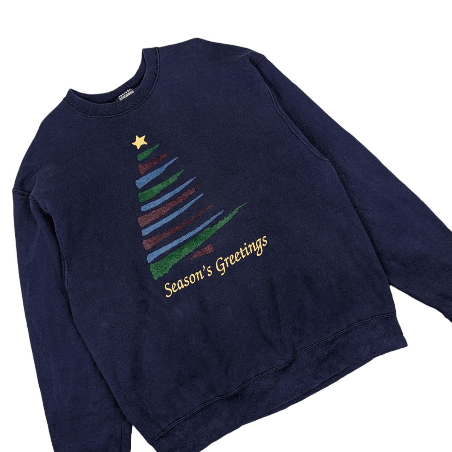 Fruit Of The Loom Vintage 90's FOTL Christmas Tree Merry Christmas Jumper Size US XL / EU 56 / 4 - 2 Thumbnail