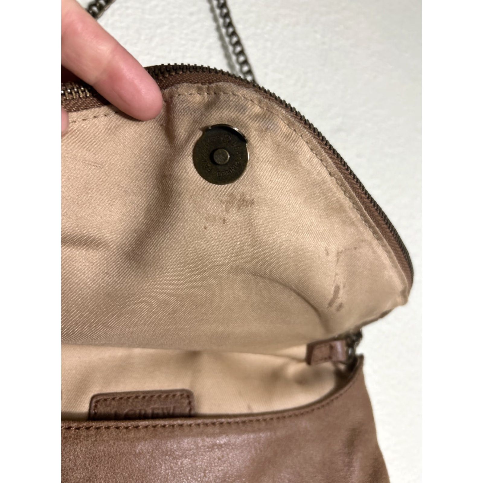 J.Crew J.CREW Clutch Shoulder Bag Brown Leather Chain Flap 10.5x6.5 Womens Bag Size ONE SIZE - 7 Thumbnail