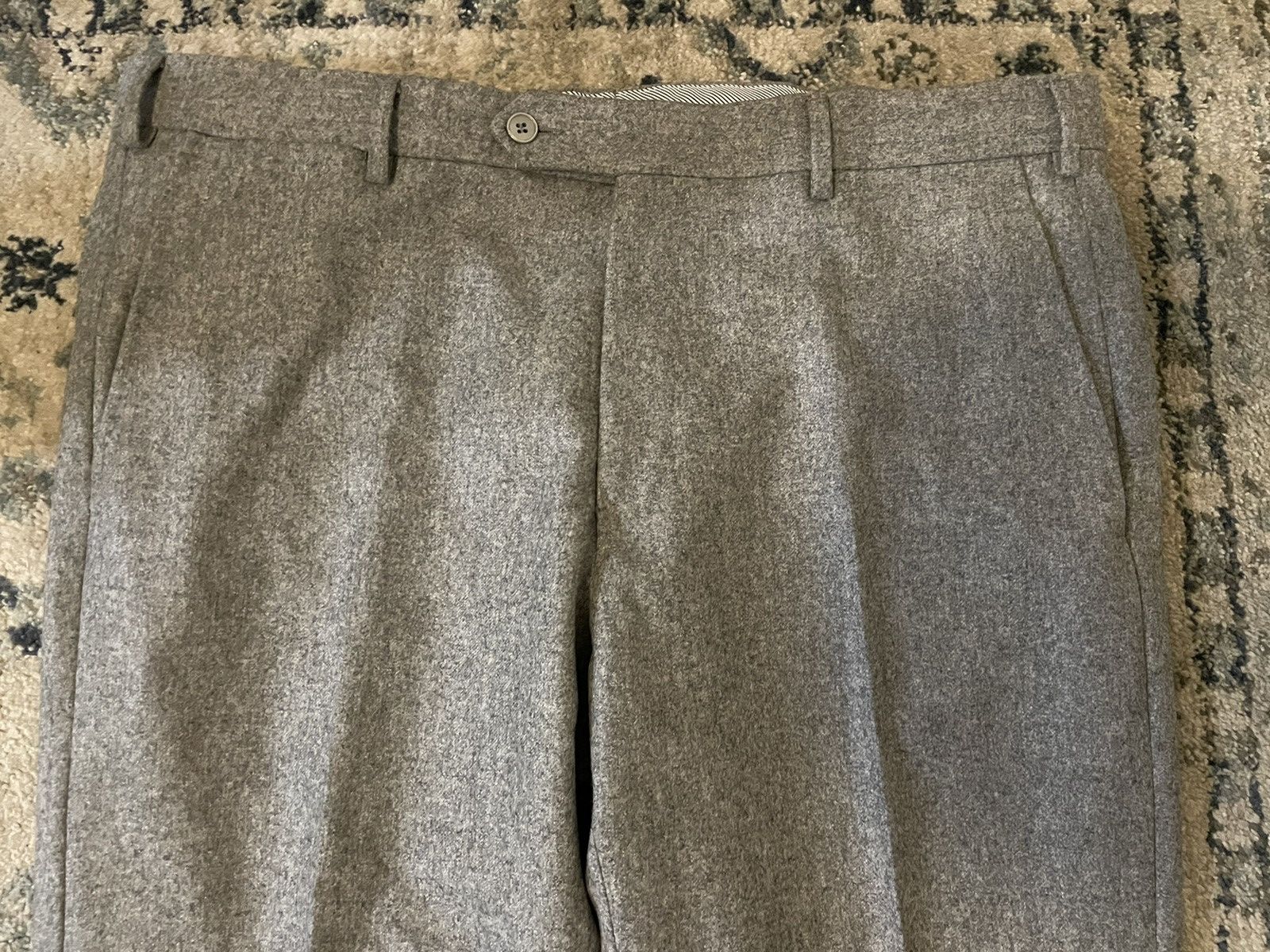 Luigi Bianchi Wool Flannel Flat Front Trouser Size US 36 / EU 52 - 6 Thumbnail