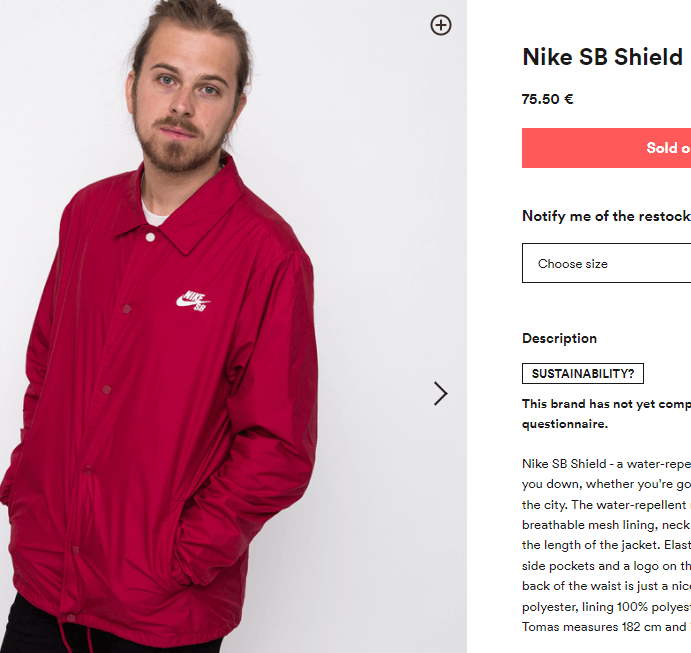 Nike SB NIKE SB SHIELD COACHES JACKET Size US S / EU 44-46 / 1 - 2 Thumbnail