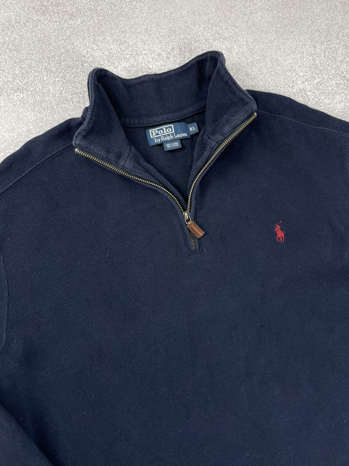 Polo Ralph Lauren × Ralph Lauren Polo Ralph Lauren Vintage 1/4 Zip Cotton Sweater Pullover Size US XL / EU 56 / 4 - 4 Thumbnail