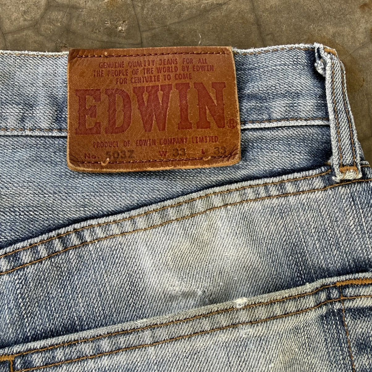 Edwin W33x27.5 Vintage Edwin Faded Ripped Denim Jean Pants Size US 33 - 13 Thumbnail