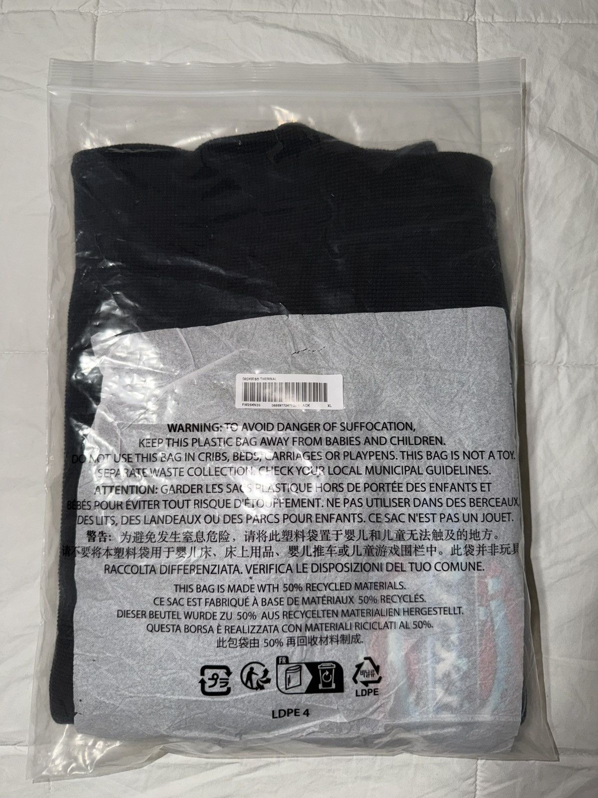 Dickies × Supreme Supreme x Dickies Thermal – Black (Size XL) Size US XL / EU 56 / 4 - 8 Thumbnail