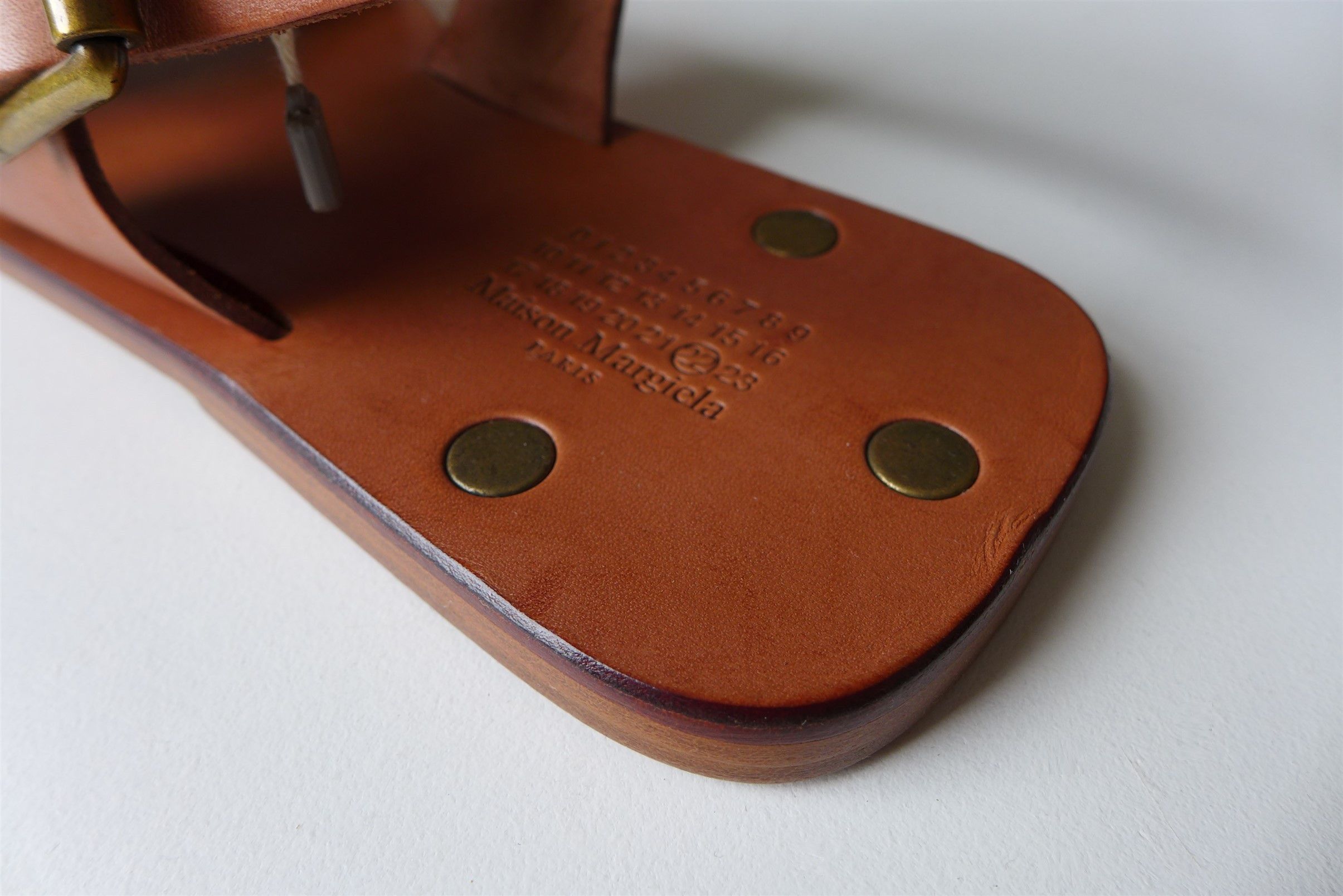 Maison Margiela *Size 39* Margiela Tabi Sandals - Brown Calf Leather Size US 6 / IT 36 - 16 Thumbnail
