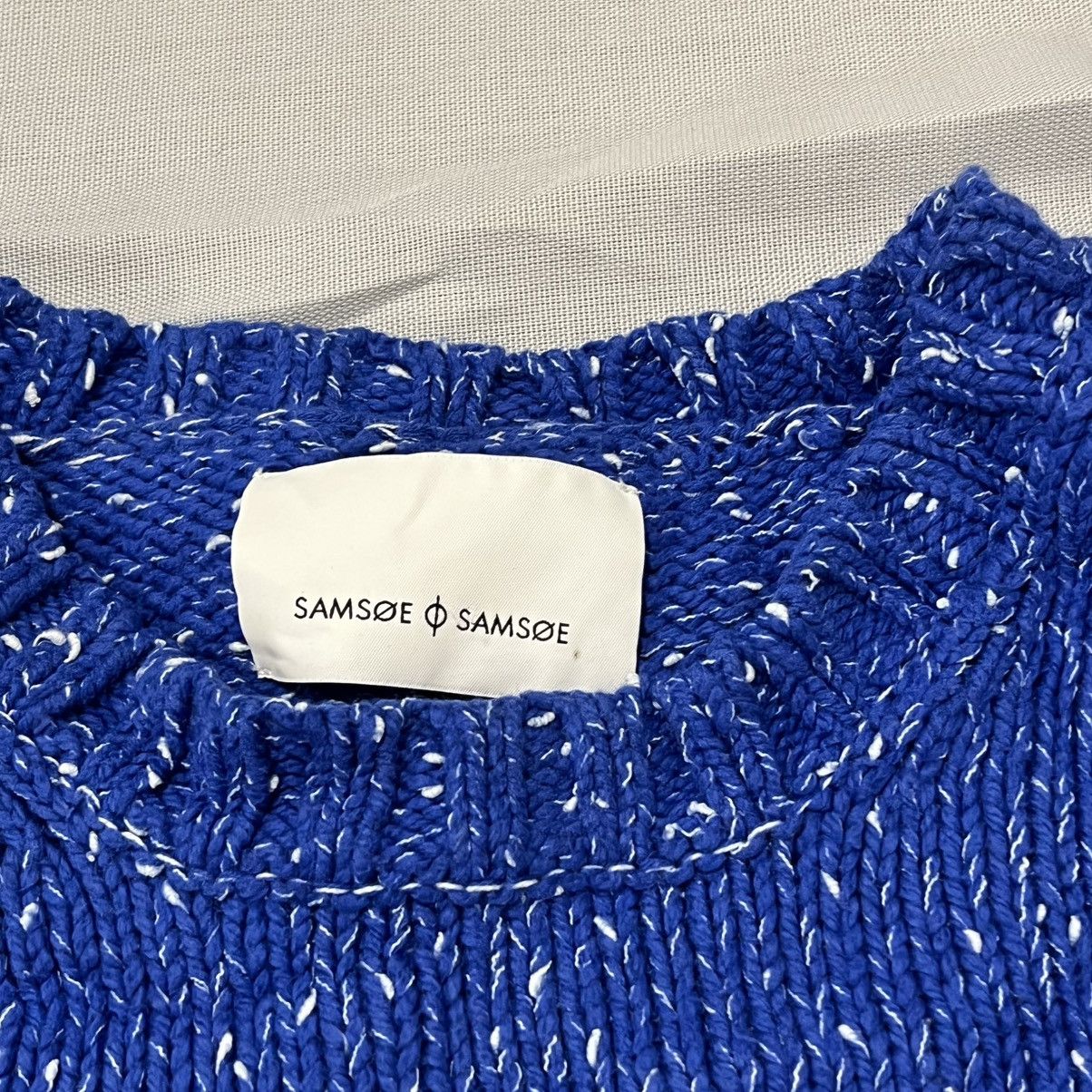 Samsoe Samsoe Samsoe Samsoe Blue speckled knit sweater Size L / US 10 / IT 46 - 2 Thumbnail