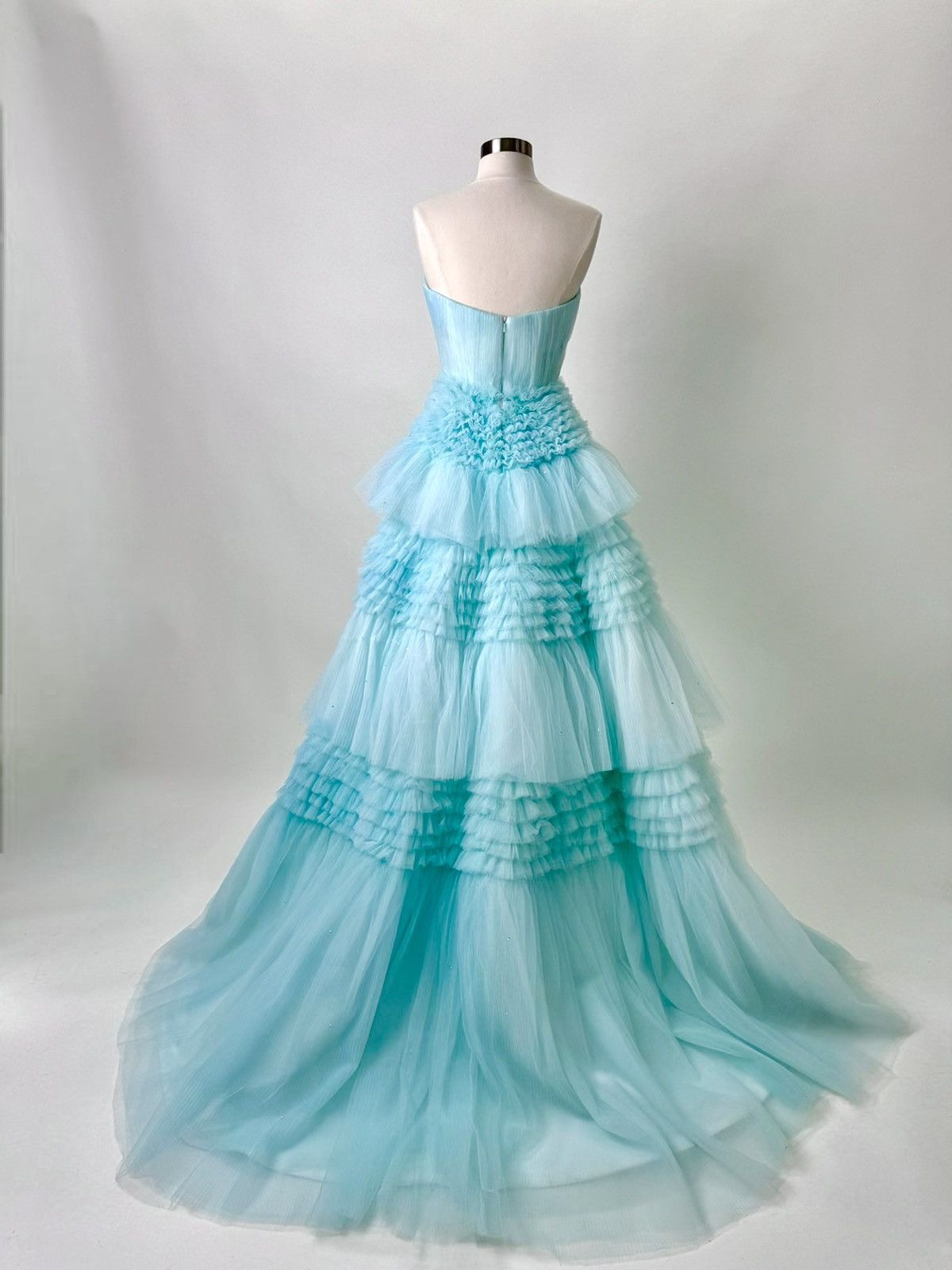 Other Brand New US 8 Anna Augusta Maxi Aqua Evening Dress Size M / US 6-8 / IT 42-44 - 9 Thumbnail