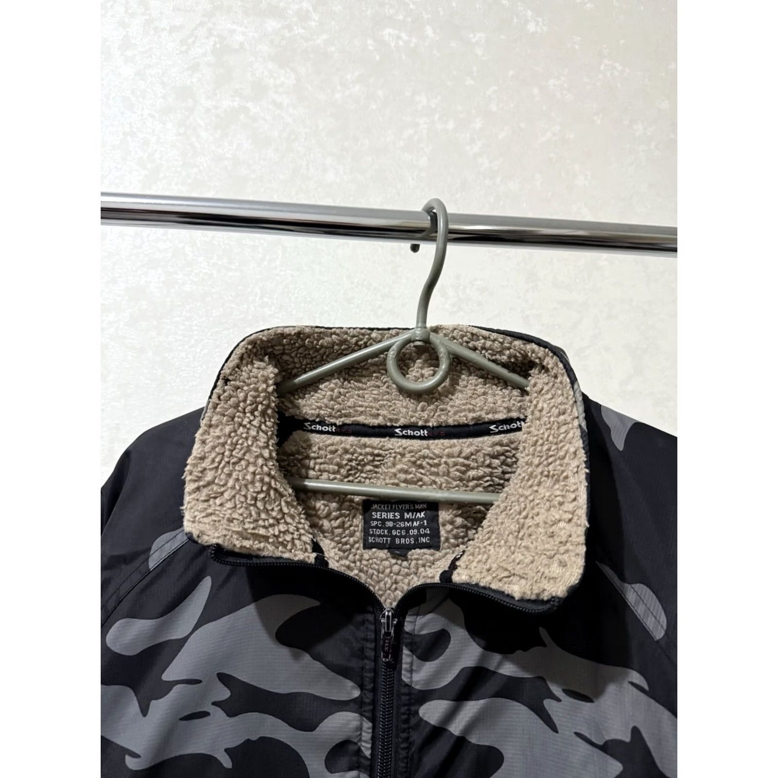 Schott VINTAGE Schott NYC Army Camouflage Jacket Men L Black 90s Scott N.y.c Easy Rider Camouflage Jacket Mens Size US L / EU 52-54 / 3 - 6 Thumbnail