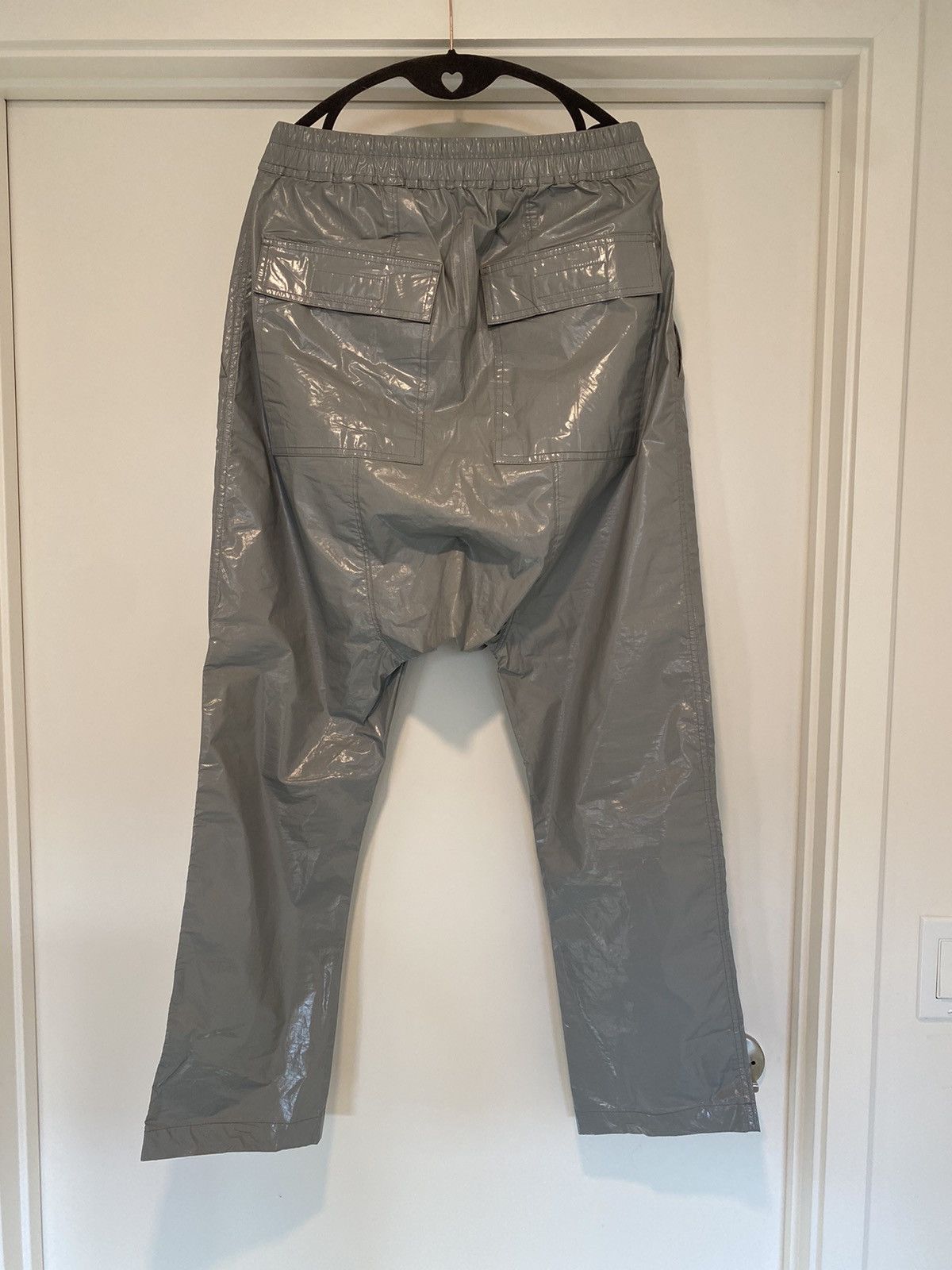Rick Owens Drkshdw Rick Owens Drop Crotch Grey Vinyl Pants Size US 30 / EU 46 - 2 Thumbnail