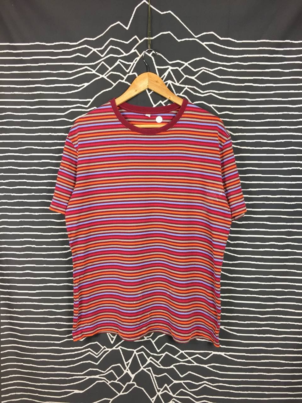 Japanese Brand × Uniqlo Uniqlo Multicolor Striped Grunge Style Tee Size US XL / EU 56 / 4 - 1 Thumbnail