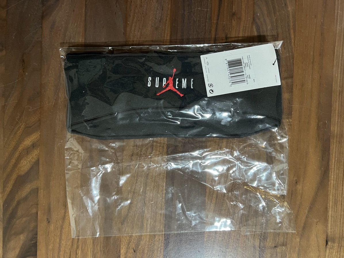 Jordan Brand × Supreme SUPREME®/JORDAN® HEADBAND Polartec Fleece FW24 Black Size ONE SIZE - 4 Thumbnail