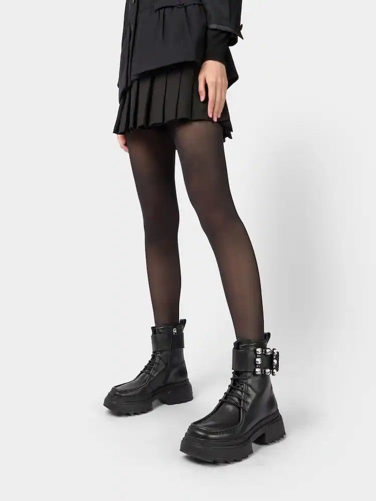 Roger Vivier o1s22i1n0824 Wallaviv Leather Ankle Boots in Black Size US 9 / IT 39 - 8 Thumbnail