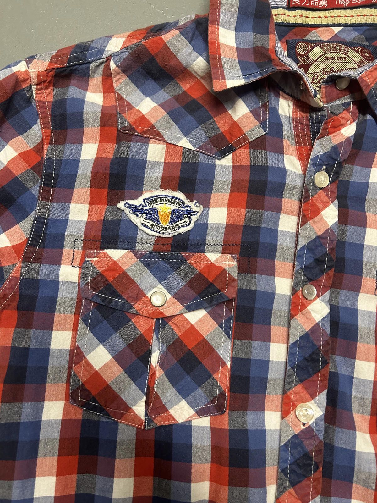Designer Stylish Checkered Short Sleeve Shirt Size US L / EU 52-54 / 3 - 4 Thumbnail