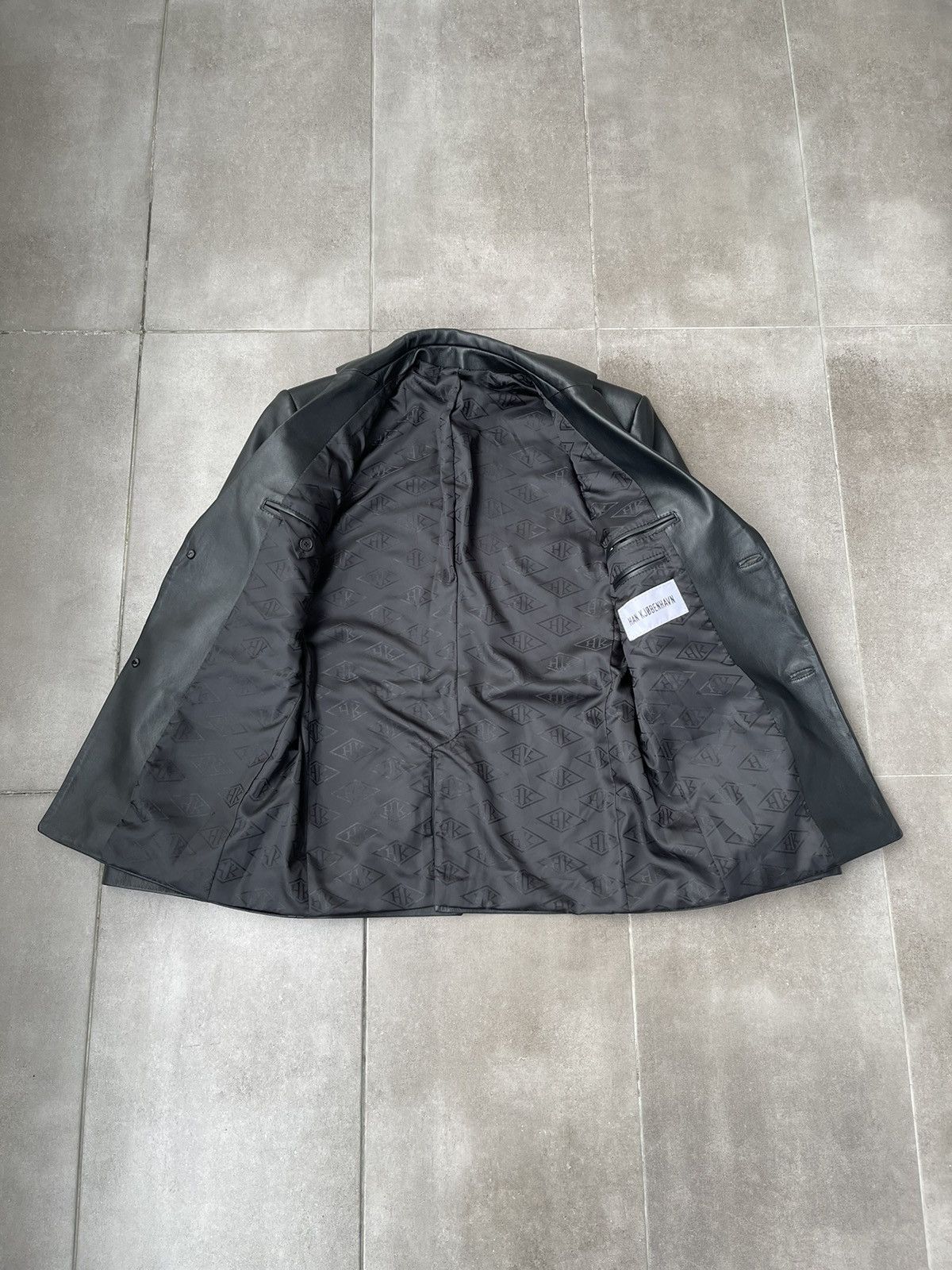 Han Kjobenhavn !DS! FW22 Han Kjobenhavn Black Leather Blazer Jacket Size 36R - 18 Thumbnail