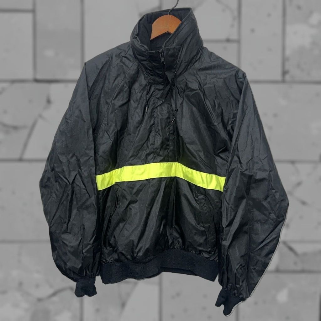 Black Halo VINTAGE Zany Nylon Half Zip Pullover Jacket Mens Medium Black Size US M / EU 48-50 / 2 - 1 Thumbnail
