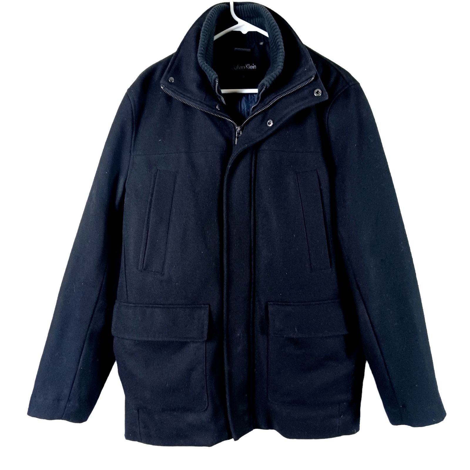 Calvin klein wool coat mens online