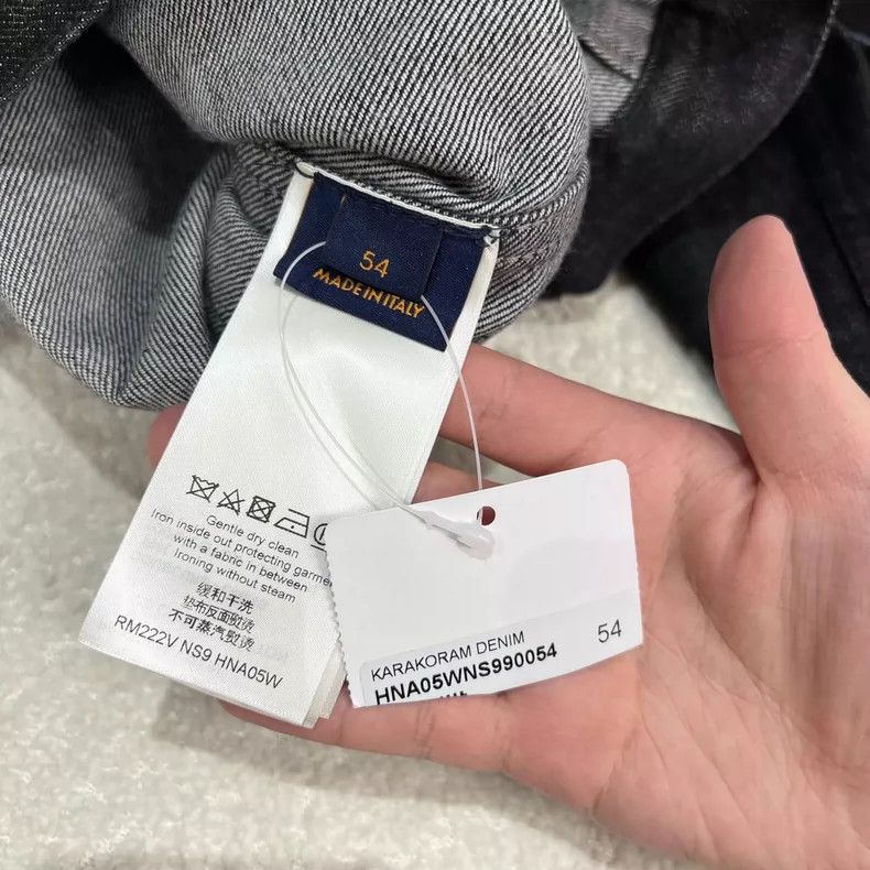 Louis Vuitton Embossed Logo Ribbon Denim Jacket