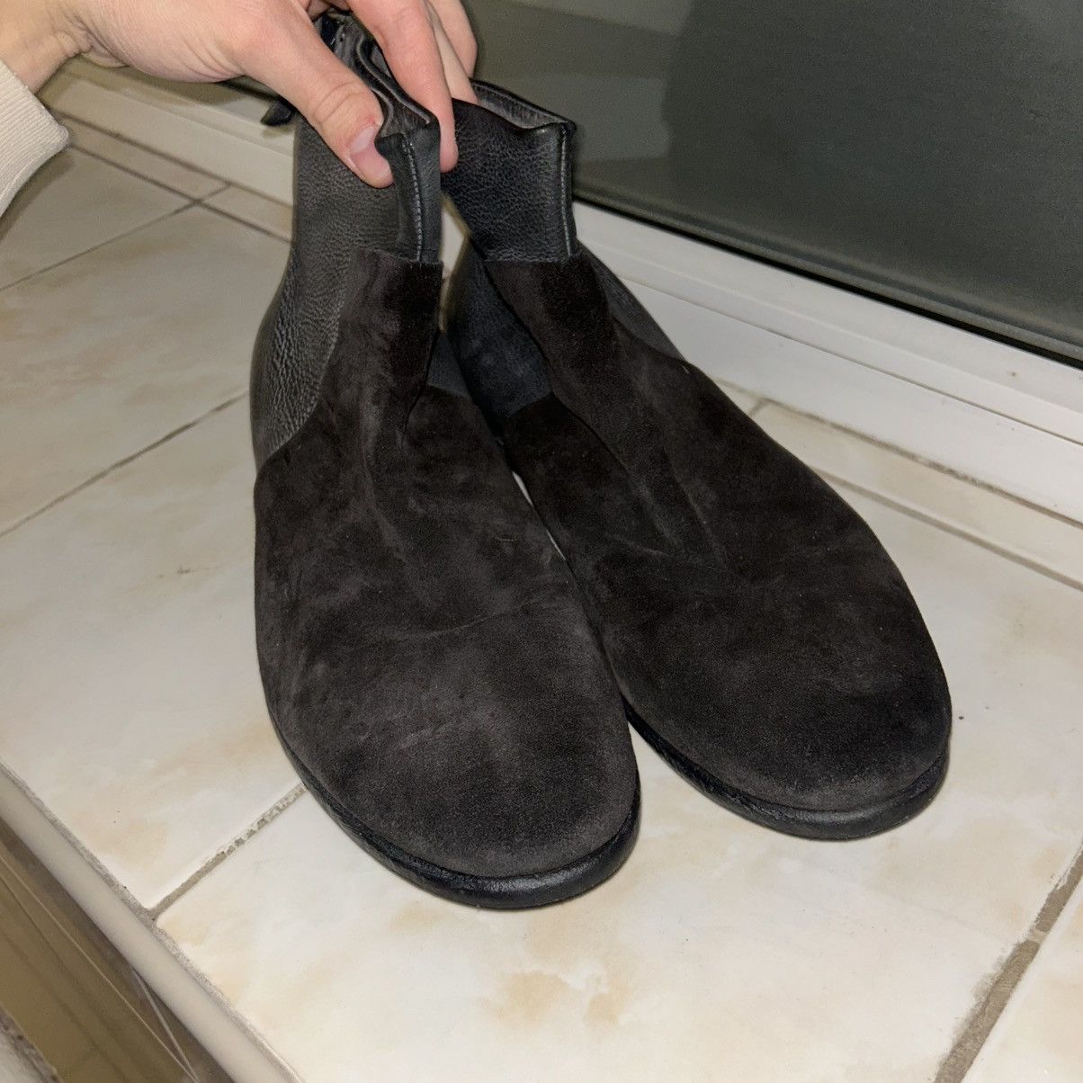 Diesel Diesel Archive Leather Chronar Chelsea Boot Back Zip Suede Size US 11 / EU 44 - 4 Thumbnail