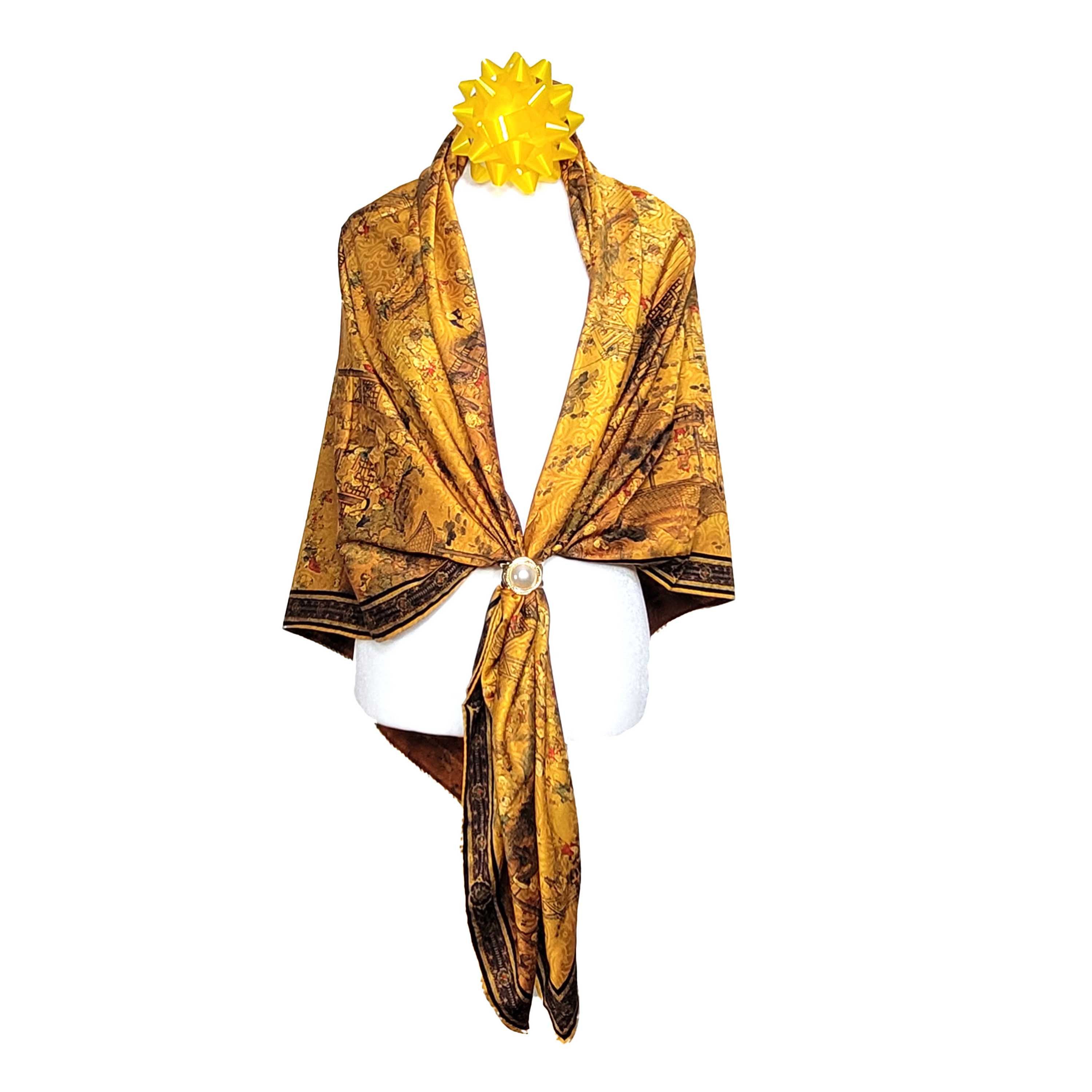 Other NWT Double Sided Silk Scarf 52"x52" Large Square Wrap 3222 Size ONE SIZE - 9 Thumbnail