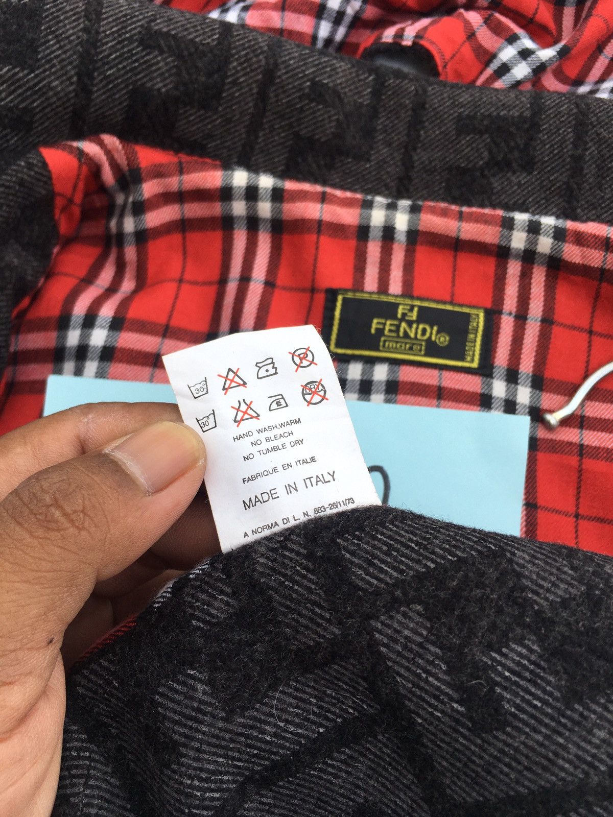 Fendi Rare Vintage FENDI Monogram Hooded Wool Coat/ Jacket Size US S / EU 44-46 / 1 - 15 Thumbnail