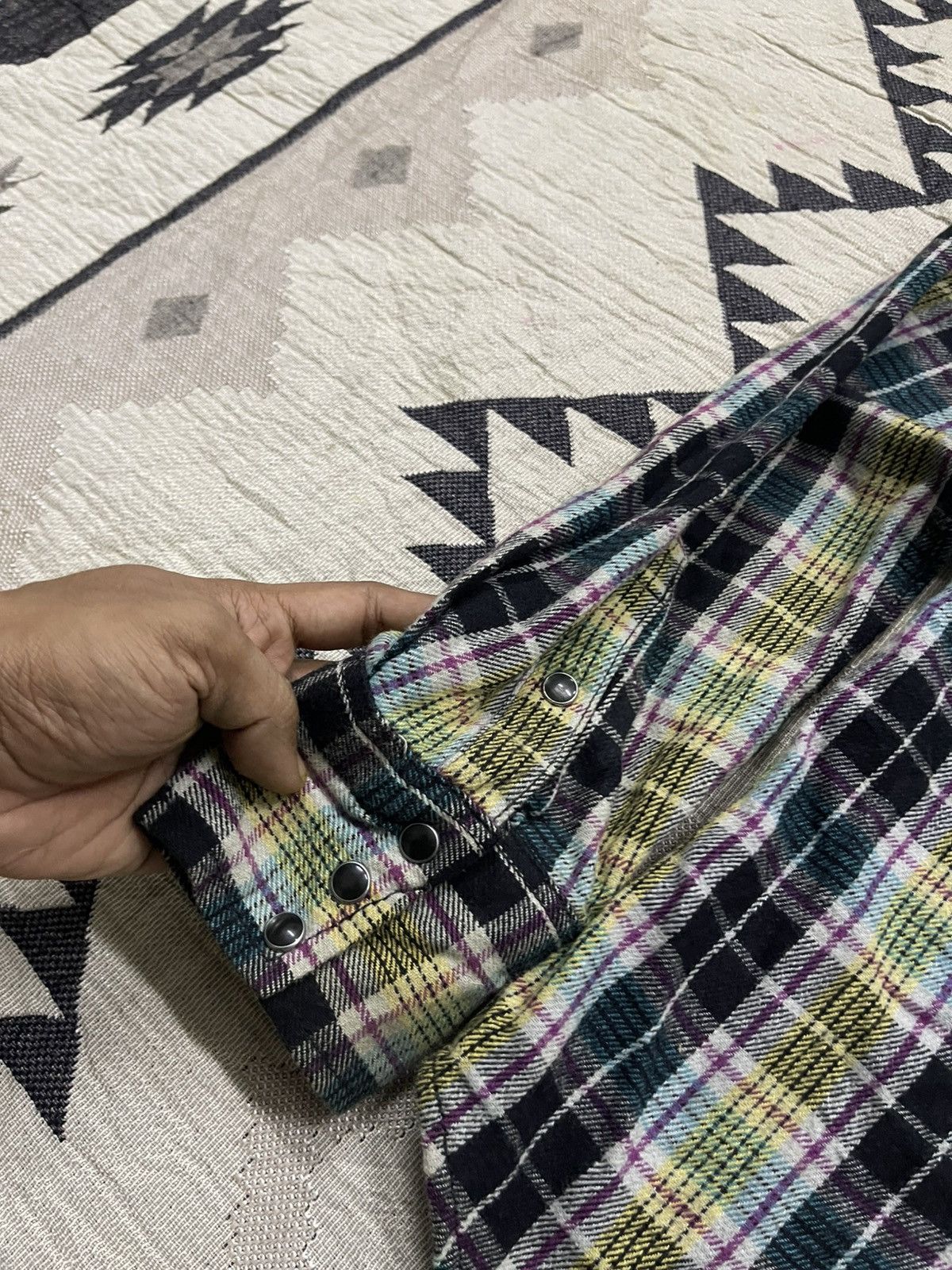 Wrangler VINTAGE WRANGLER PRE-SHRUNK TARTAN PLAID WESTERN BUTTON UP Size US M / EU 48-50 / 2 - 12 Thumbnail