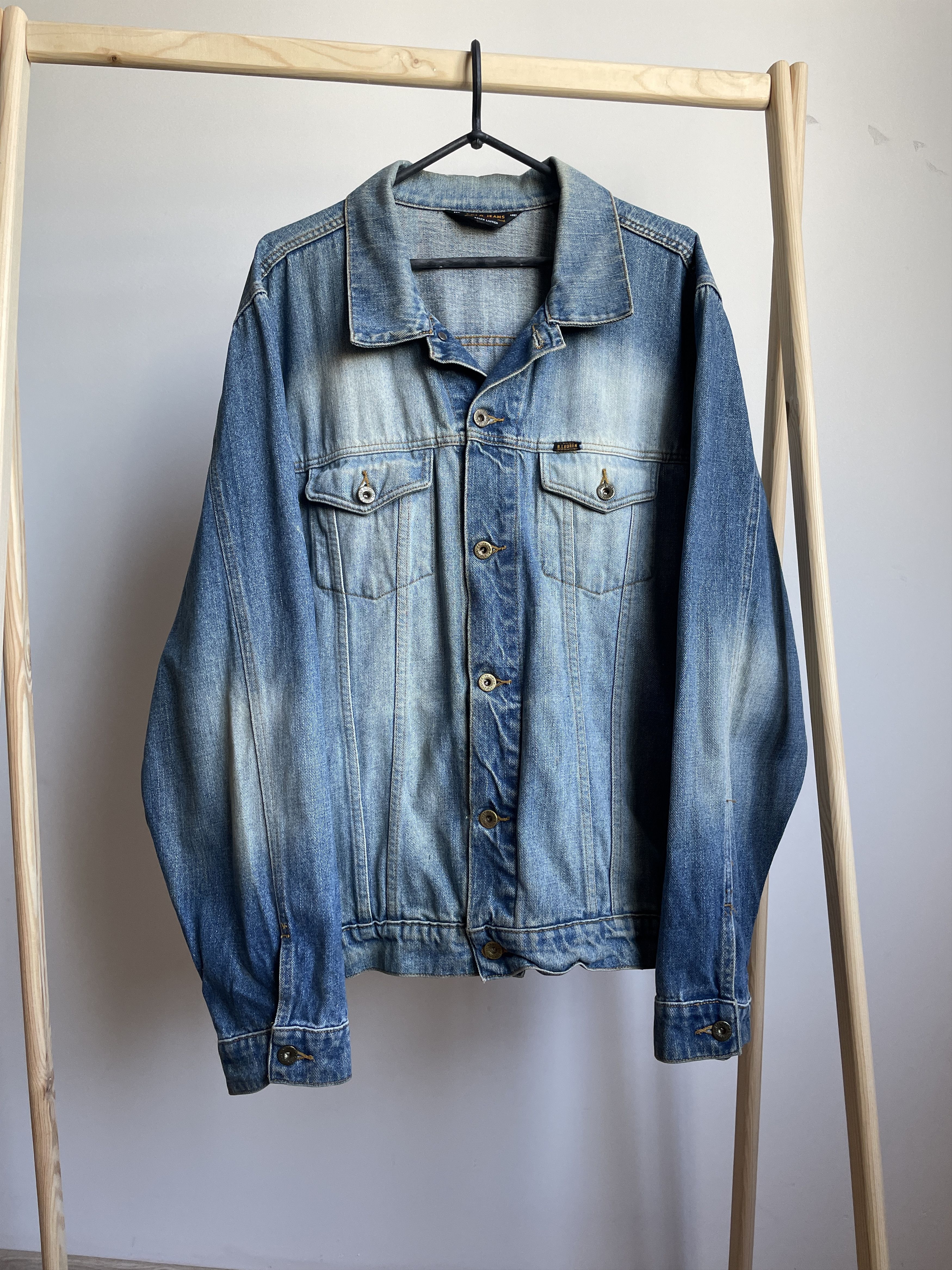 Polo Ralph Lauren Polo Ralph Lauren Extreme Sandblast Vintage 90s Denim Jacket Size US XL / EU 56 / 4 - 1 Thumbnail