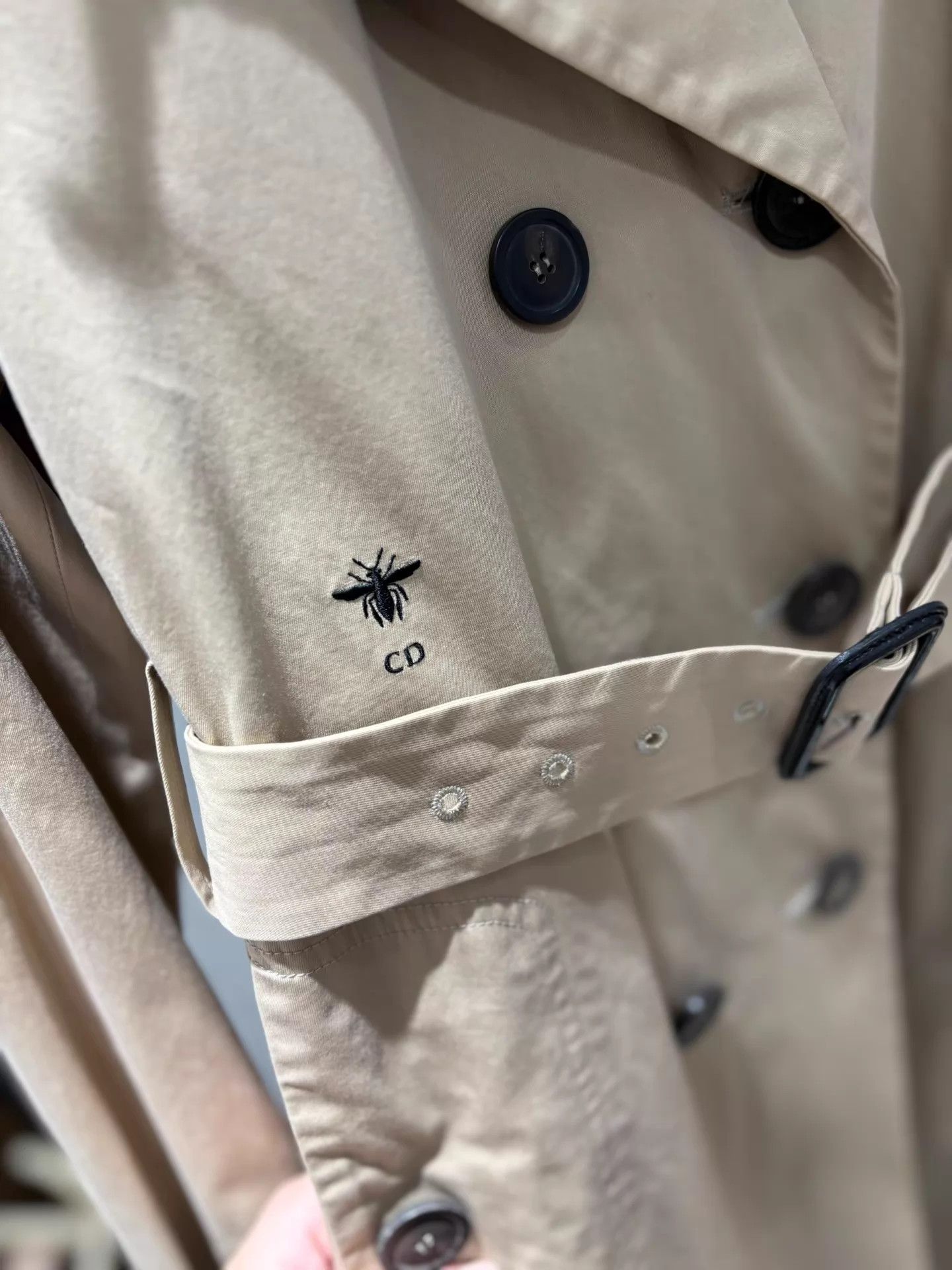 Dior Dior Bee Embroidered DB Belted Long Coat Vintage 36 Size XS / US 0-2 / IT 36-38 - 4 Thumbnail