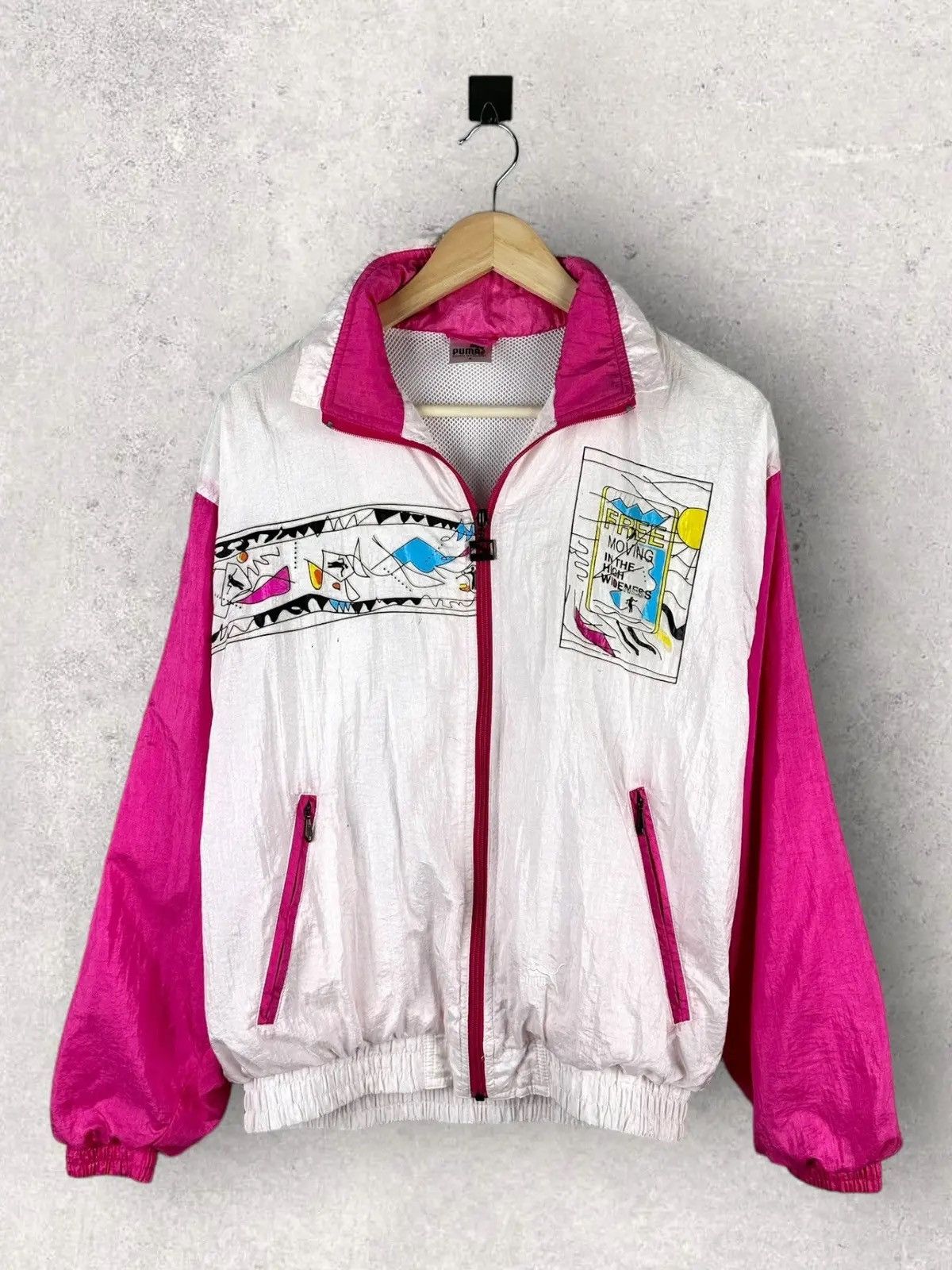 Puma Vintage 90s Puma Lightweight Jacket Retro Windbreaker Size US M / EU 48-50 / 2 - 2 Thumbnail