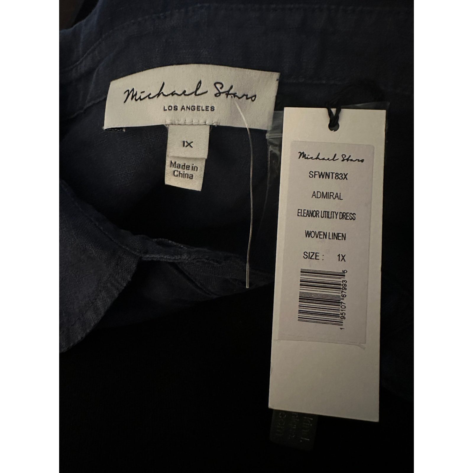 Michael Stars Michael Stars Eleanor Linen Dress, Admiral Blue, Size 1X Size XL / US 12-14 / IT 48-50 - 7 Thumbnail