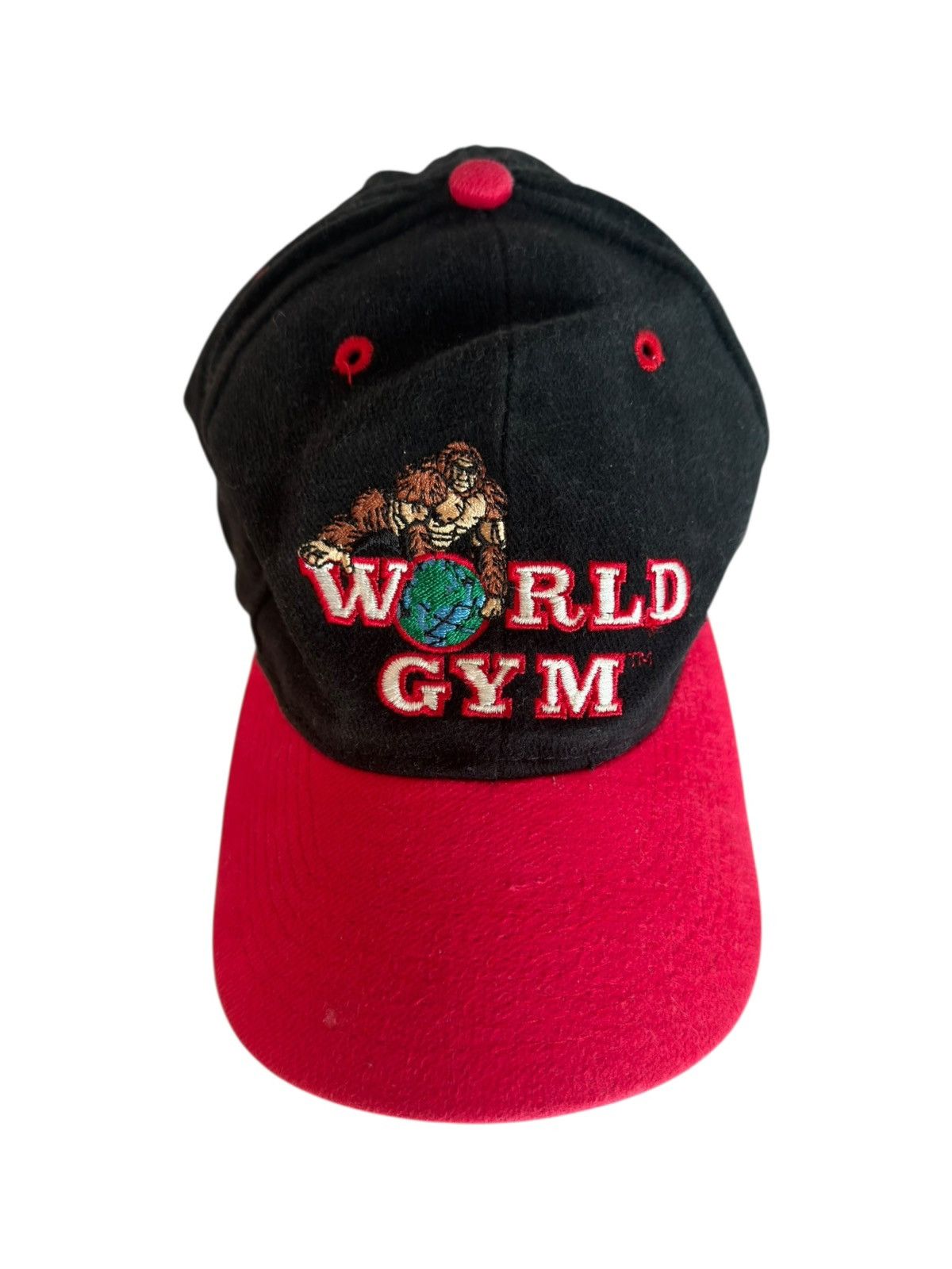 Vintage *RARE* VINTAGE 1980s WORLD GYM BODYBUILDING GORILLA CAP HAT Size ONE SIZE - 1 Thumbnail