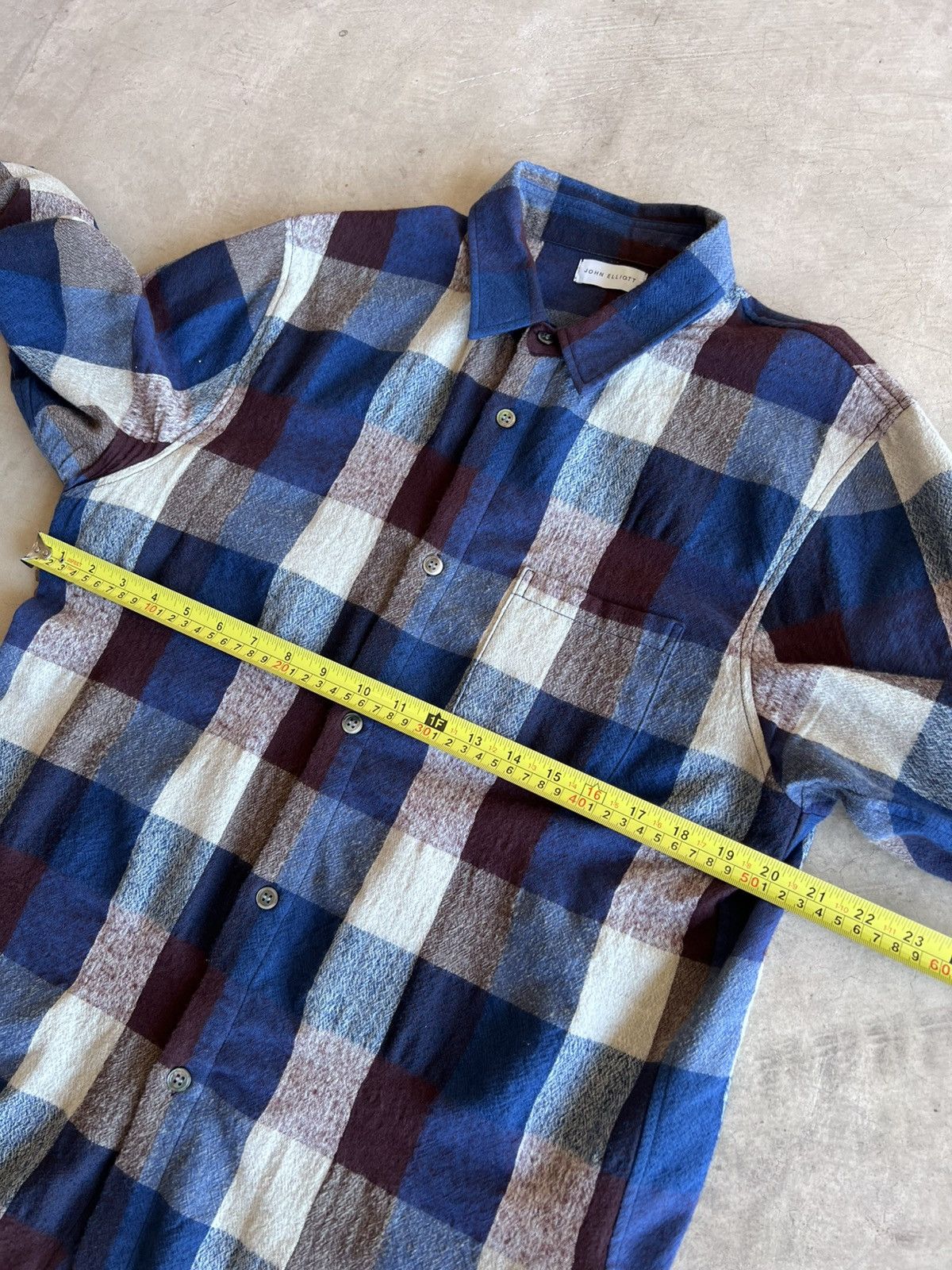 John Elliott WOOL FLANNEL BUTON UP PURPLE BLUE GREY THIN LINEN CASHMERE 3 Size US M / EU 48-50 / 2 - 5 Thumbnail