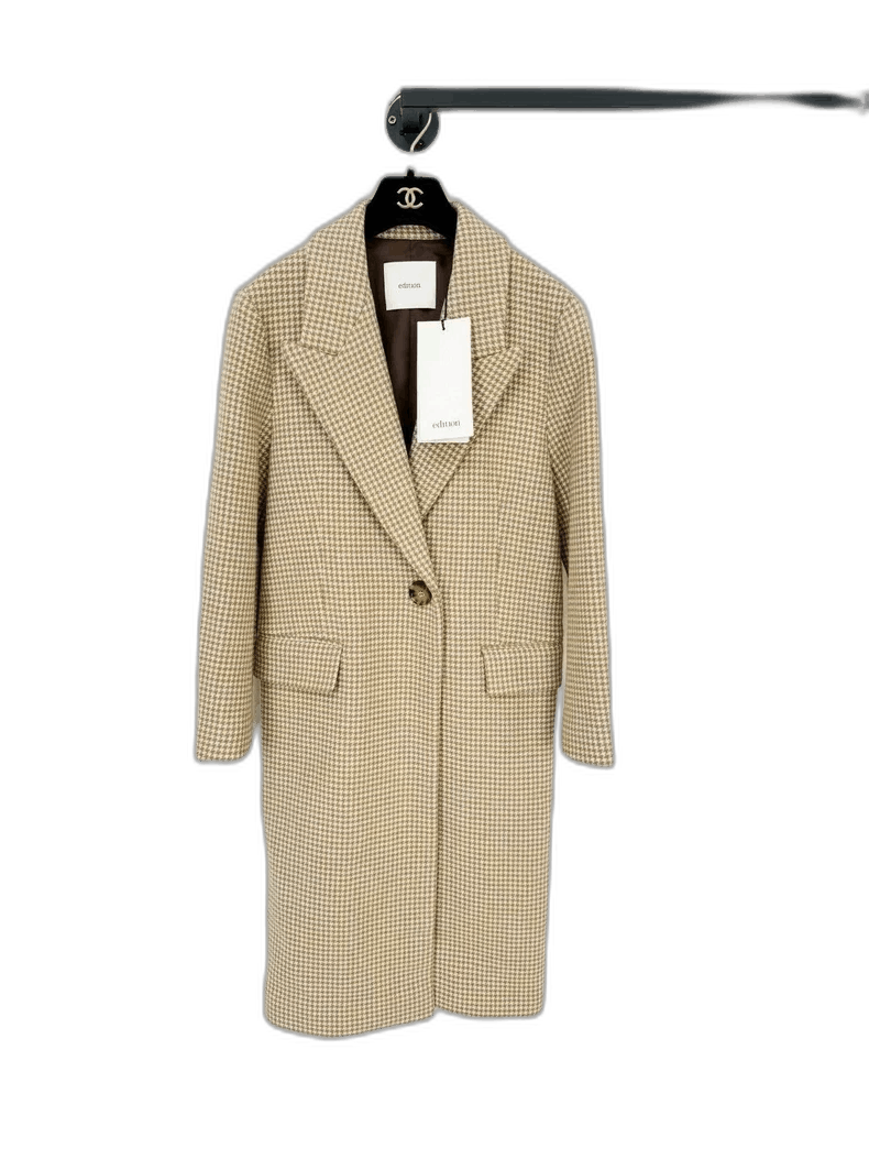 Moncler Brand New Houndstooth Coat With Tags Size XS / US 0-2 / IT 36-38 - 1 Thumbnail